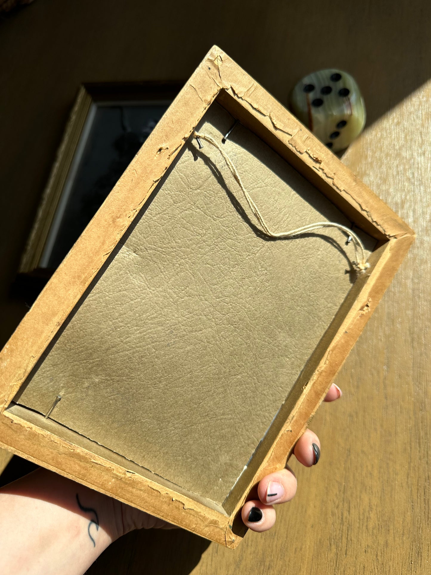 Two vintage wooden frames