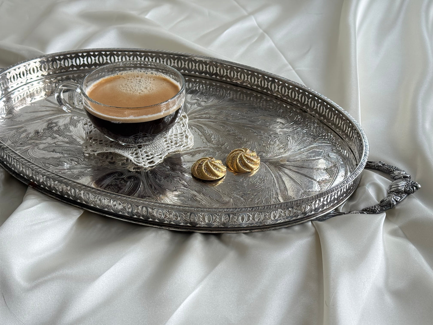 Vintage Silver plated serving tray