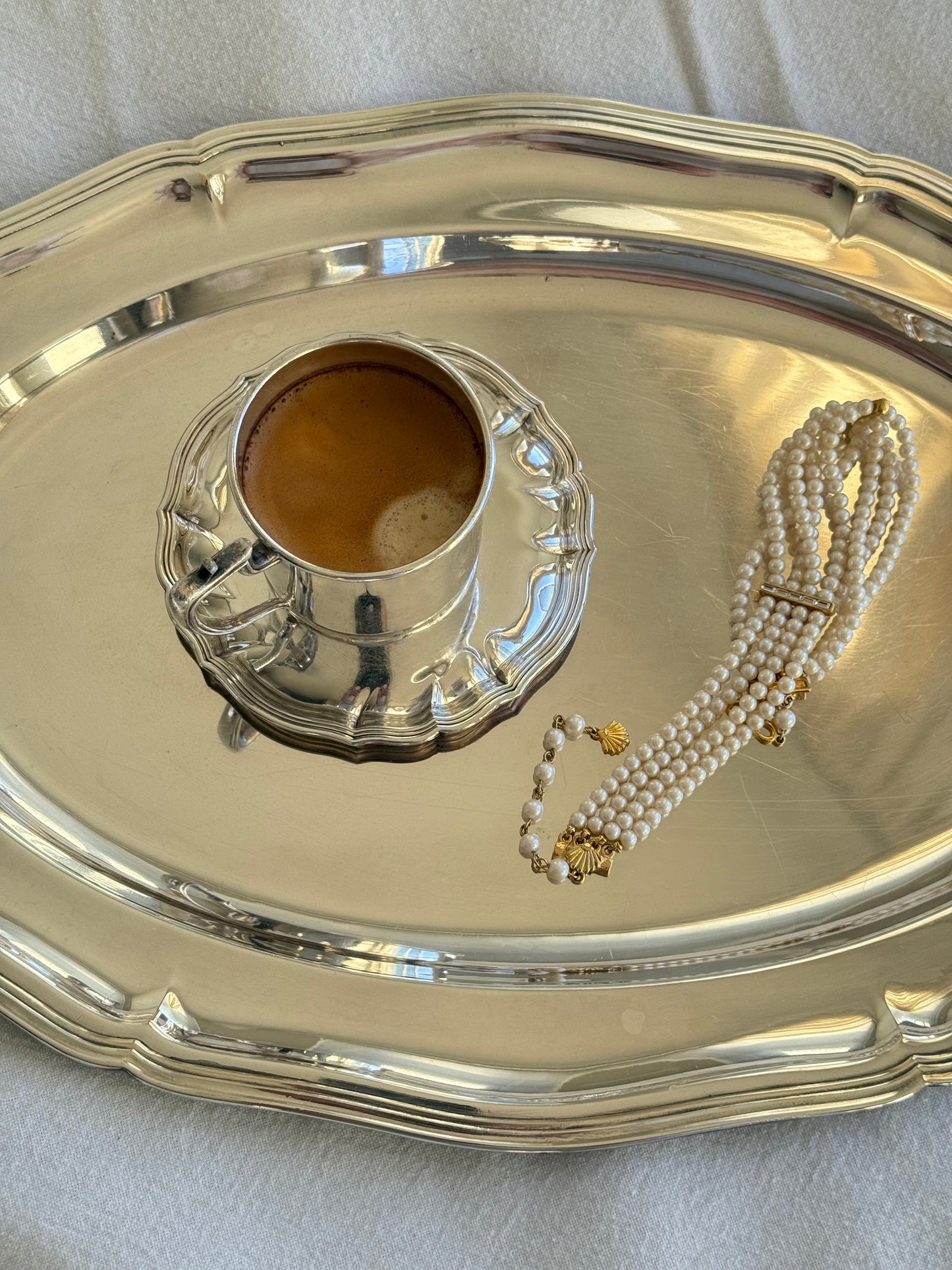 Vintage Silver Plated Tea / Coffee Cup with Underplate
