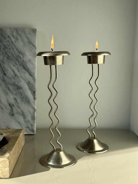 Squiggle candleholders