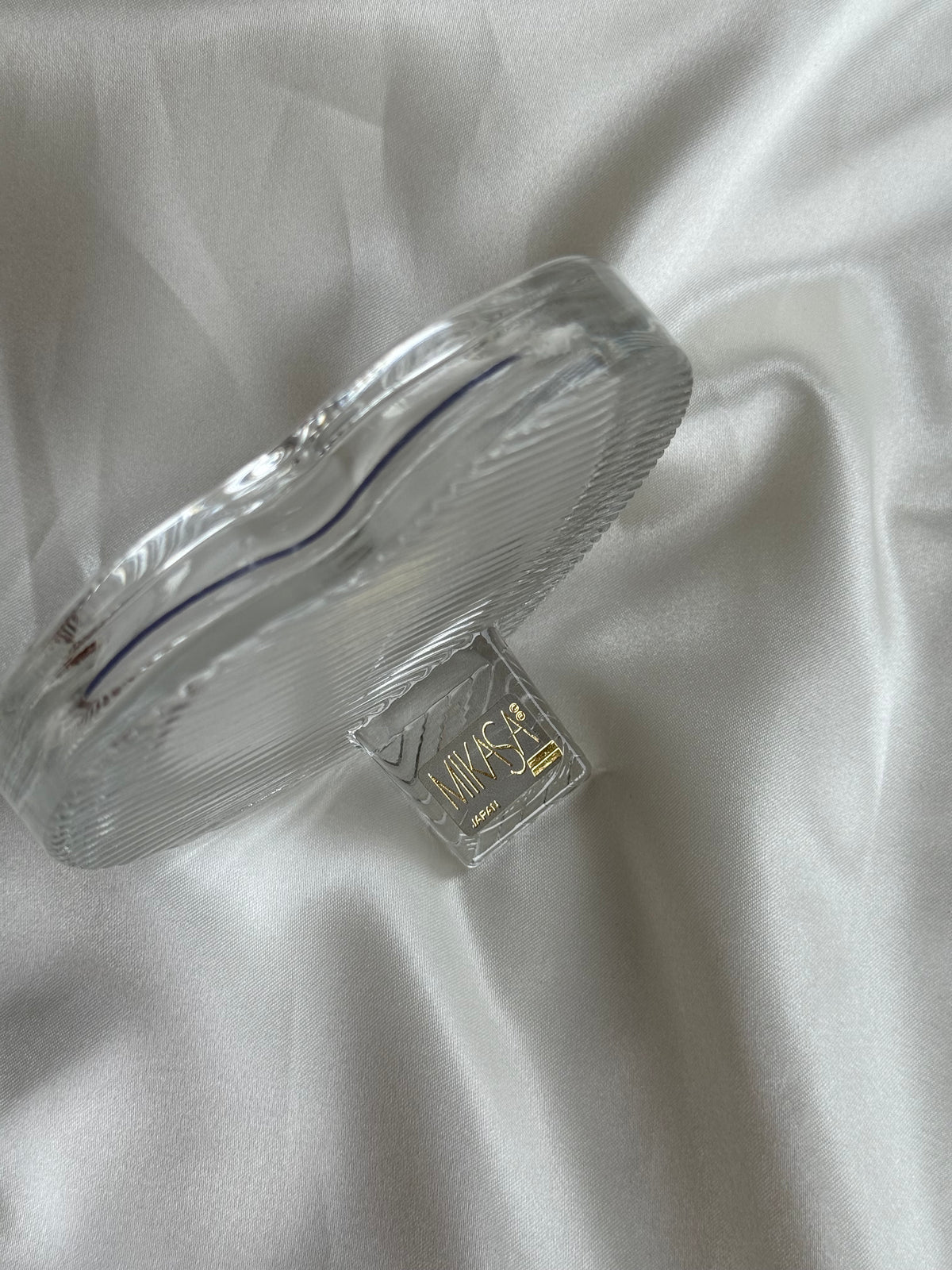 Vintage Mikasa Crystal Heart Picture Frame