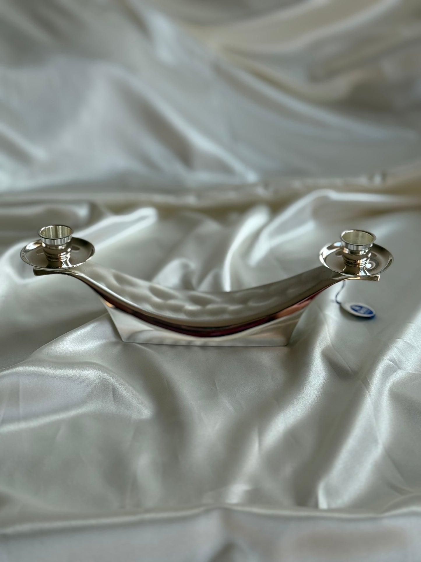 Vintage WMF Ikora Silver-Plated Candleholder & Napkin Holder Set