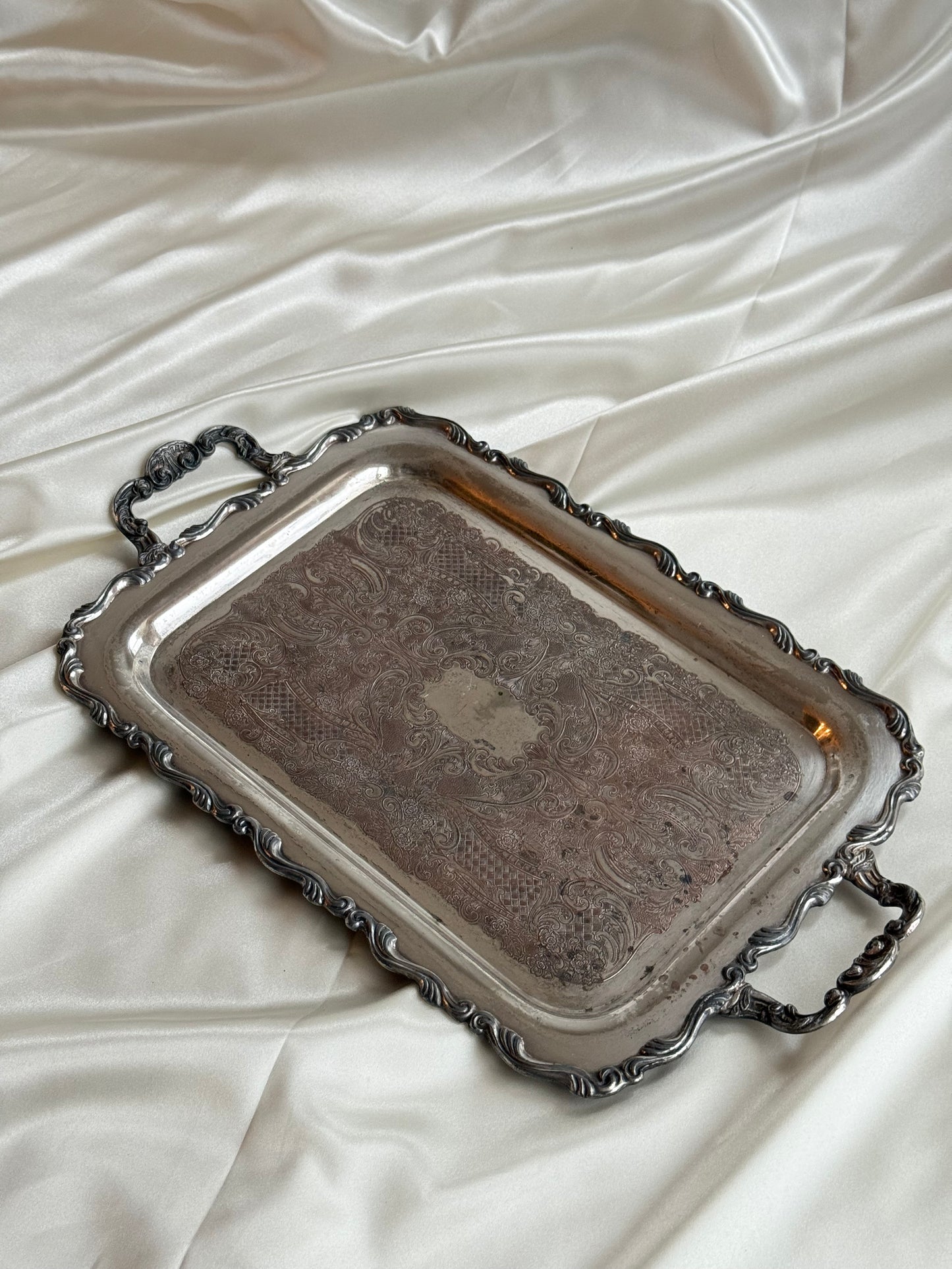 Medium size Silver Plated serving tray