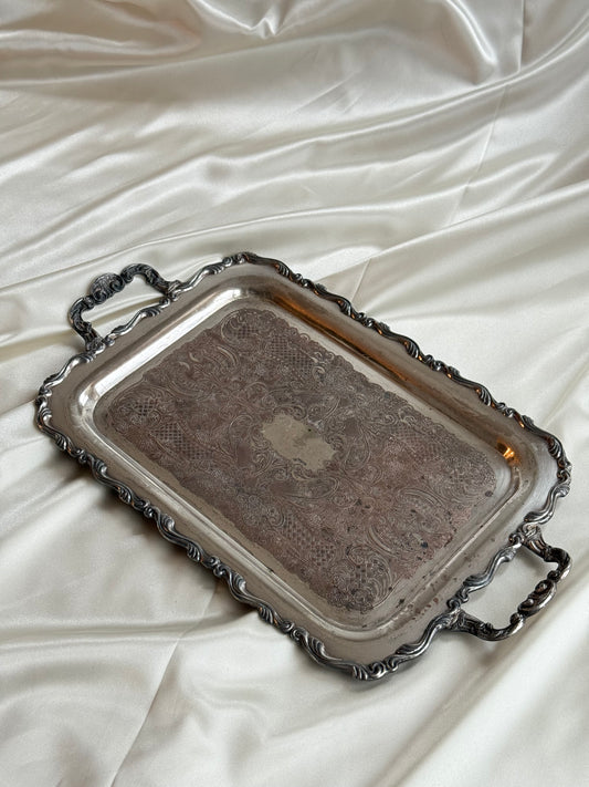 Medium size Silver Plated serving tray