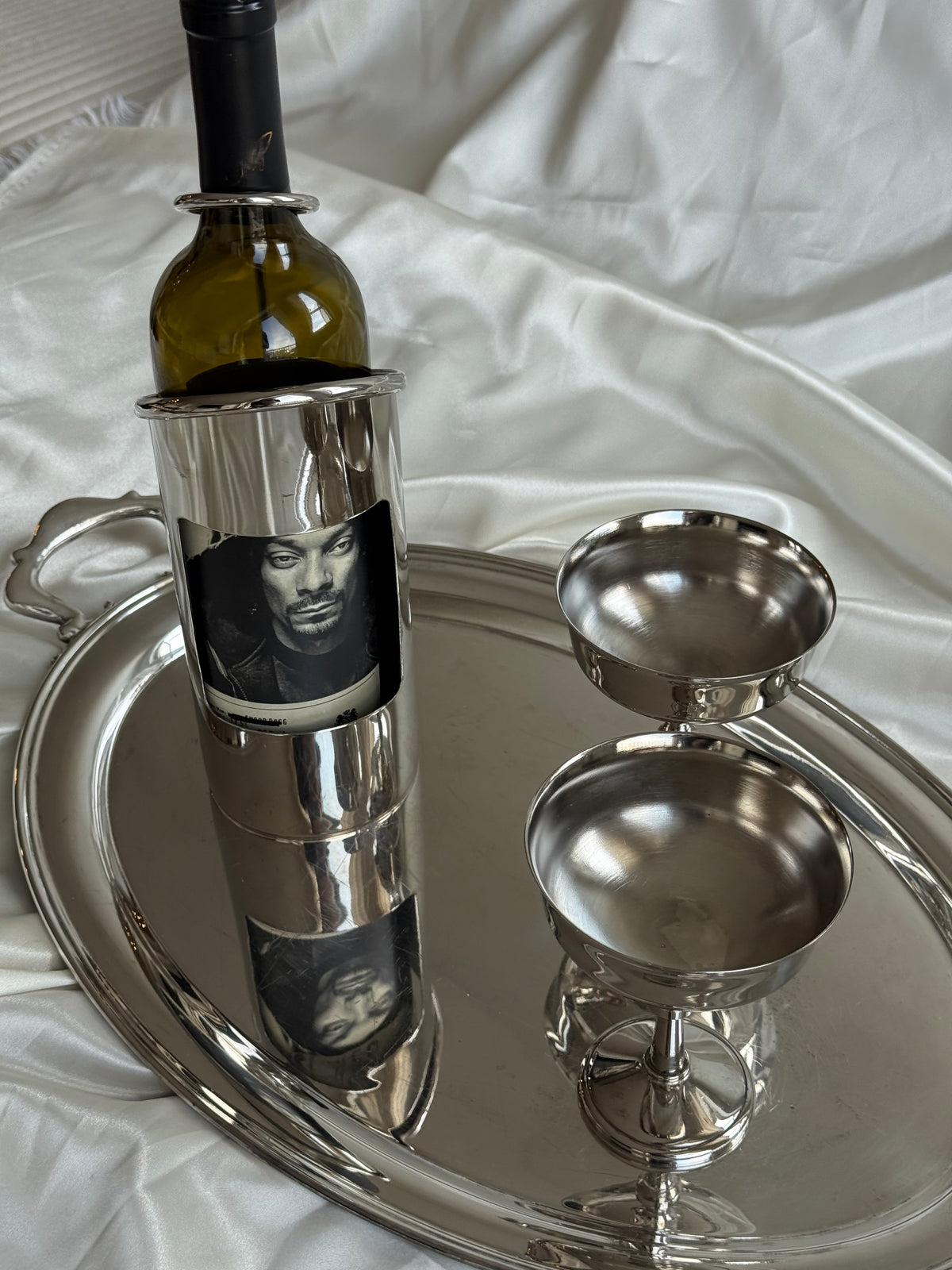 Vintage Silver Plated Brass Champagne Coupes – Set of 2