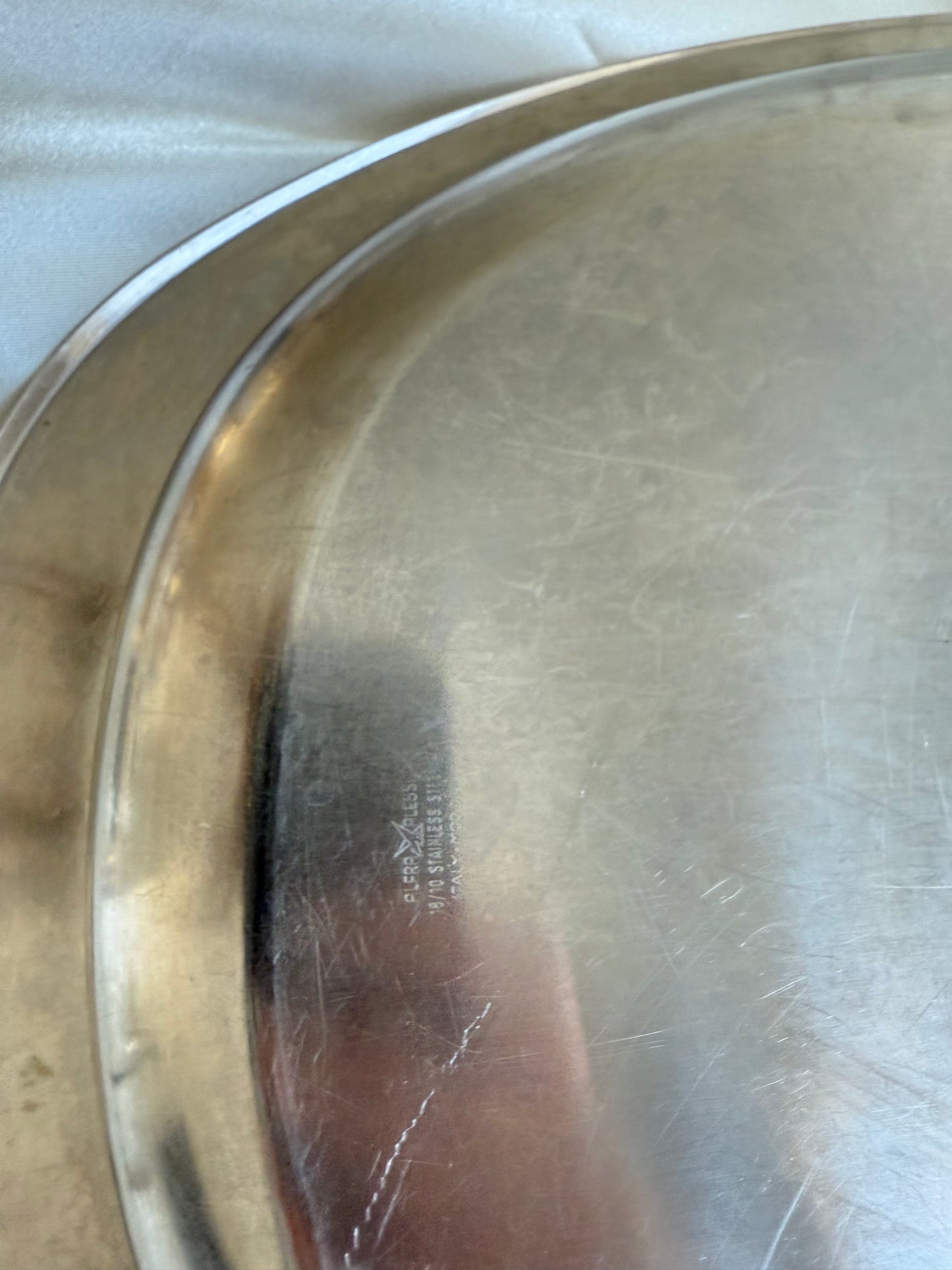 Vintage Alessi Italy Stainless Steel Oval Tray
