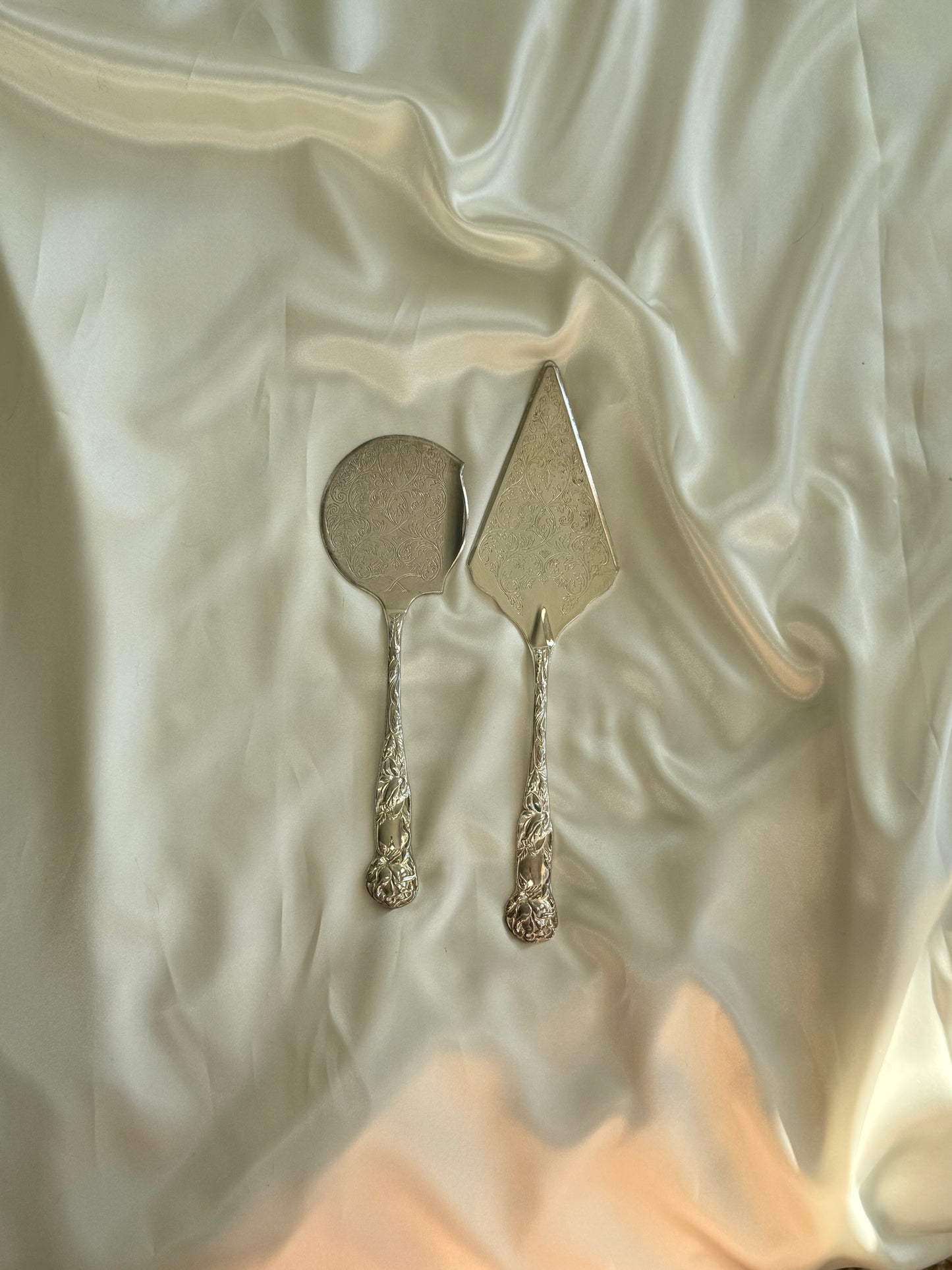 Vintage Italian Silver-Plated Cake Server Set