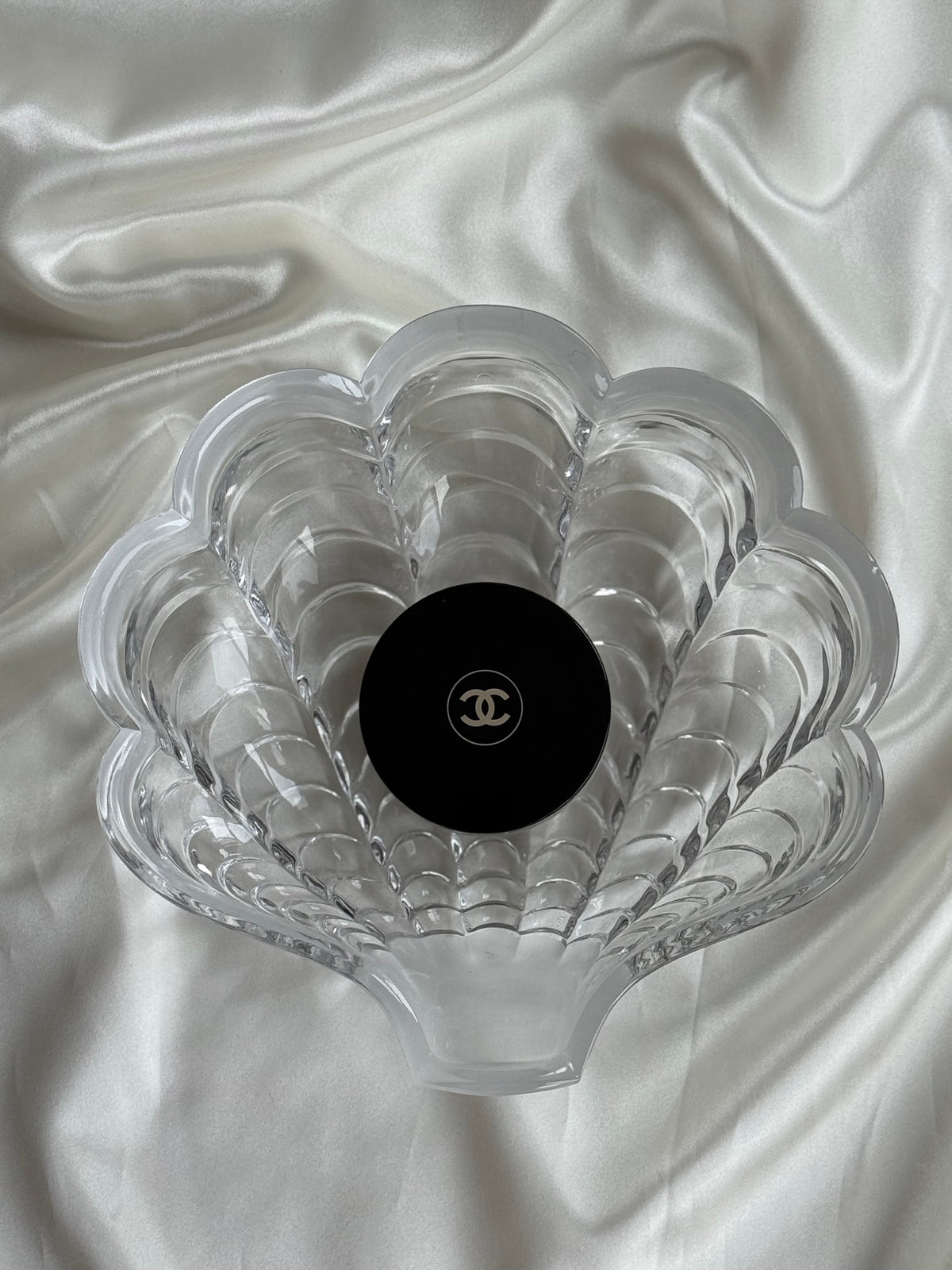 Vintage Mikasa Crystal Scallop Shell Bowl