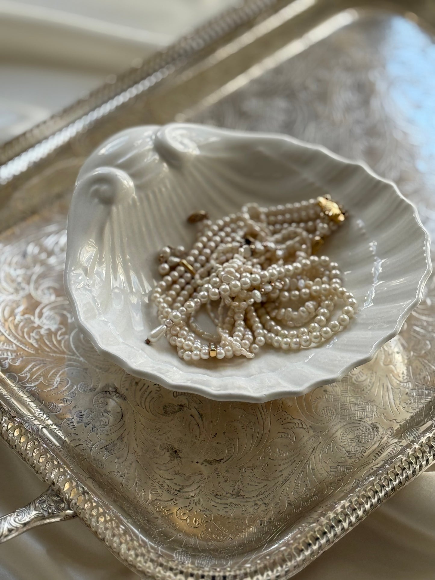Vintage Ceramic Shell Dish