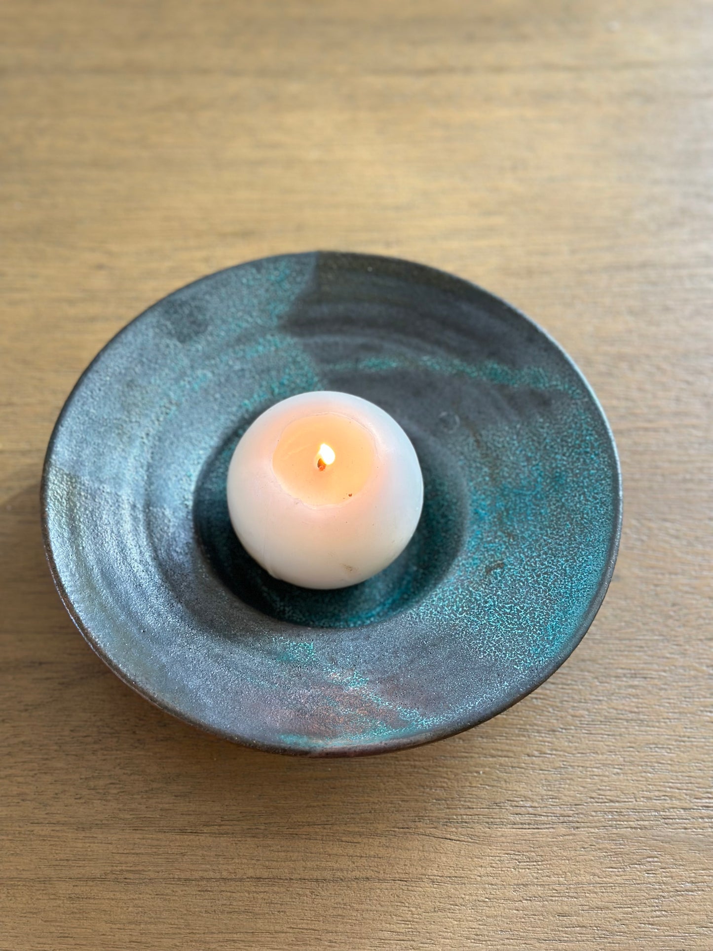 Pottery candleholder