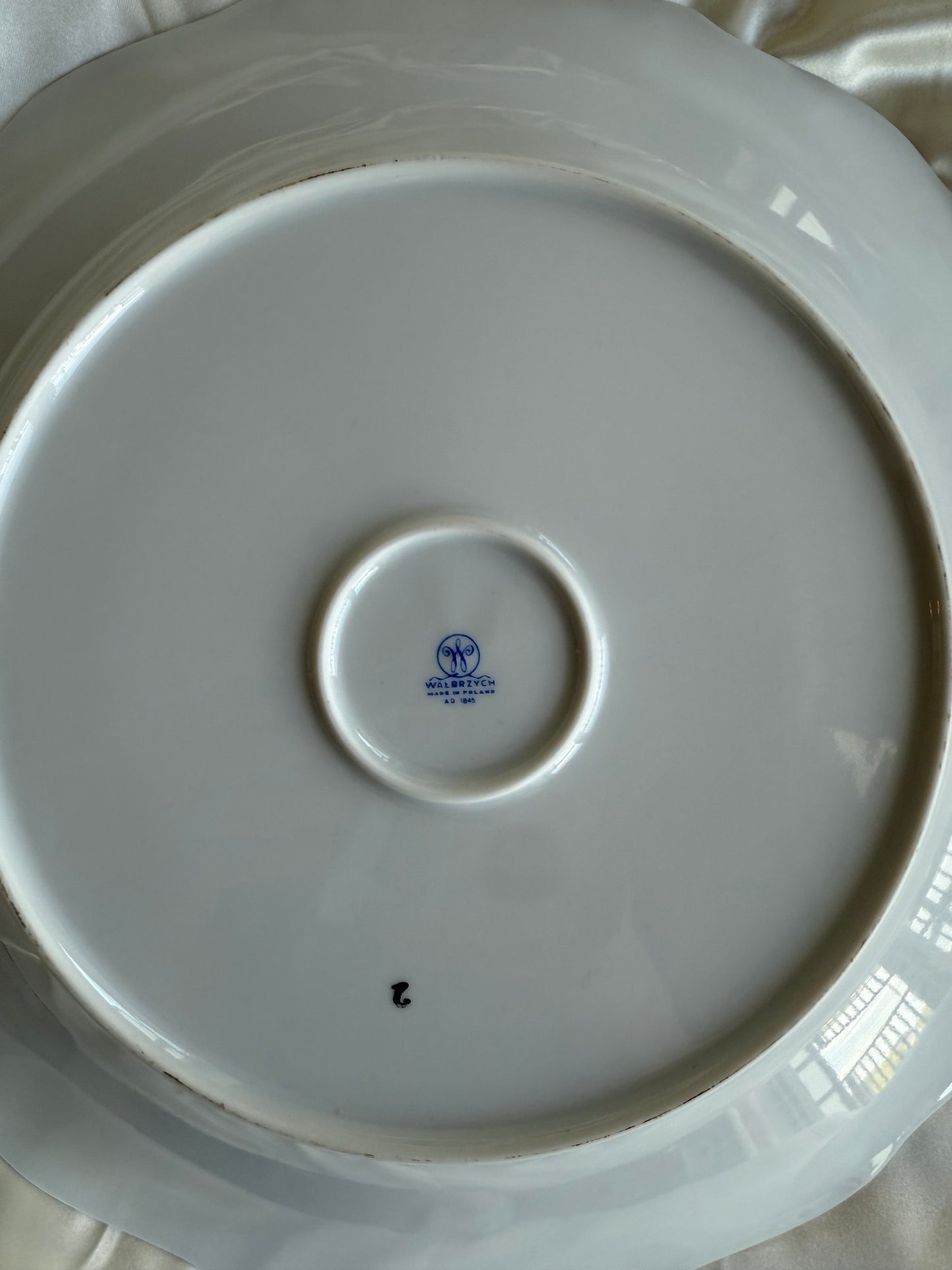 Vintage Wałbrzych Polish porcelain serving plate
