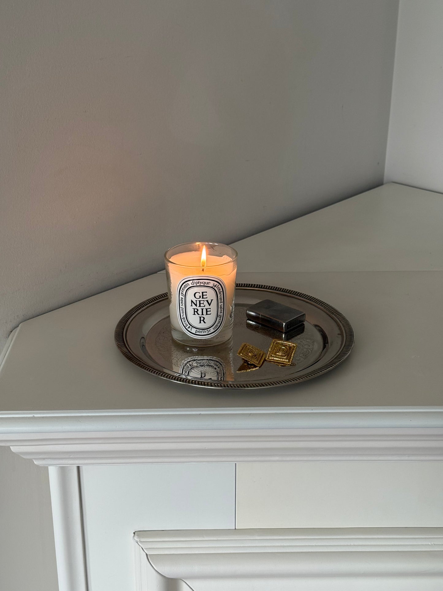 Vintage Silver-Plated Engraved Serving Tray