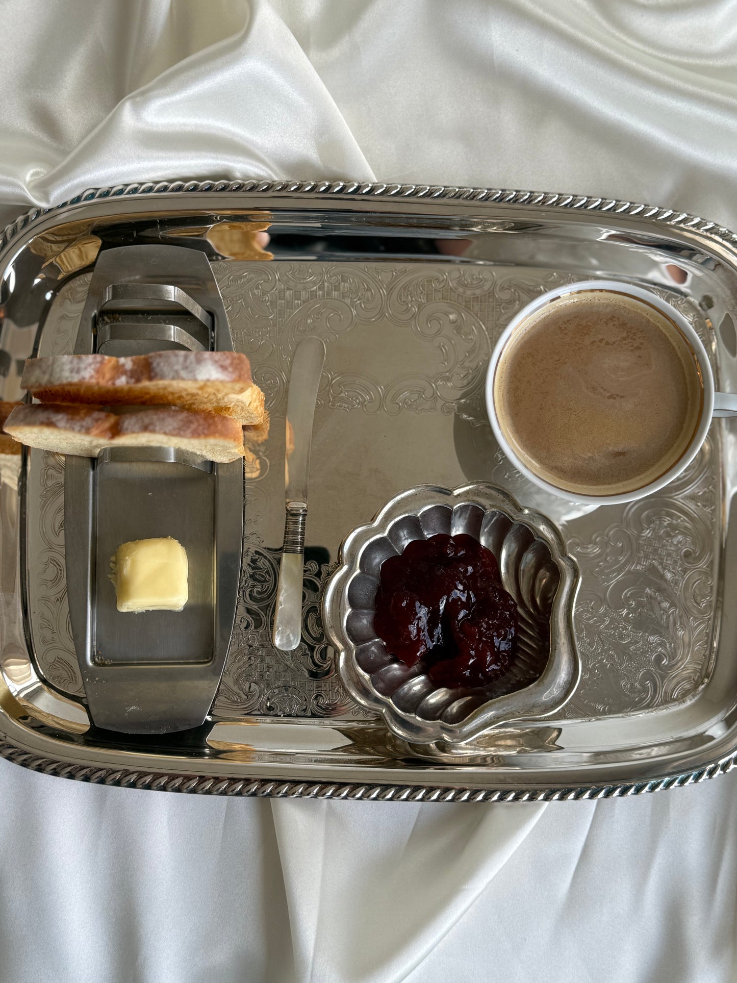 Vintage English stainless steel toast rack