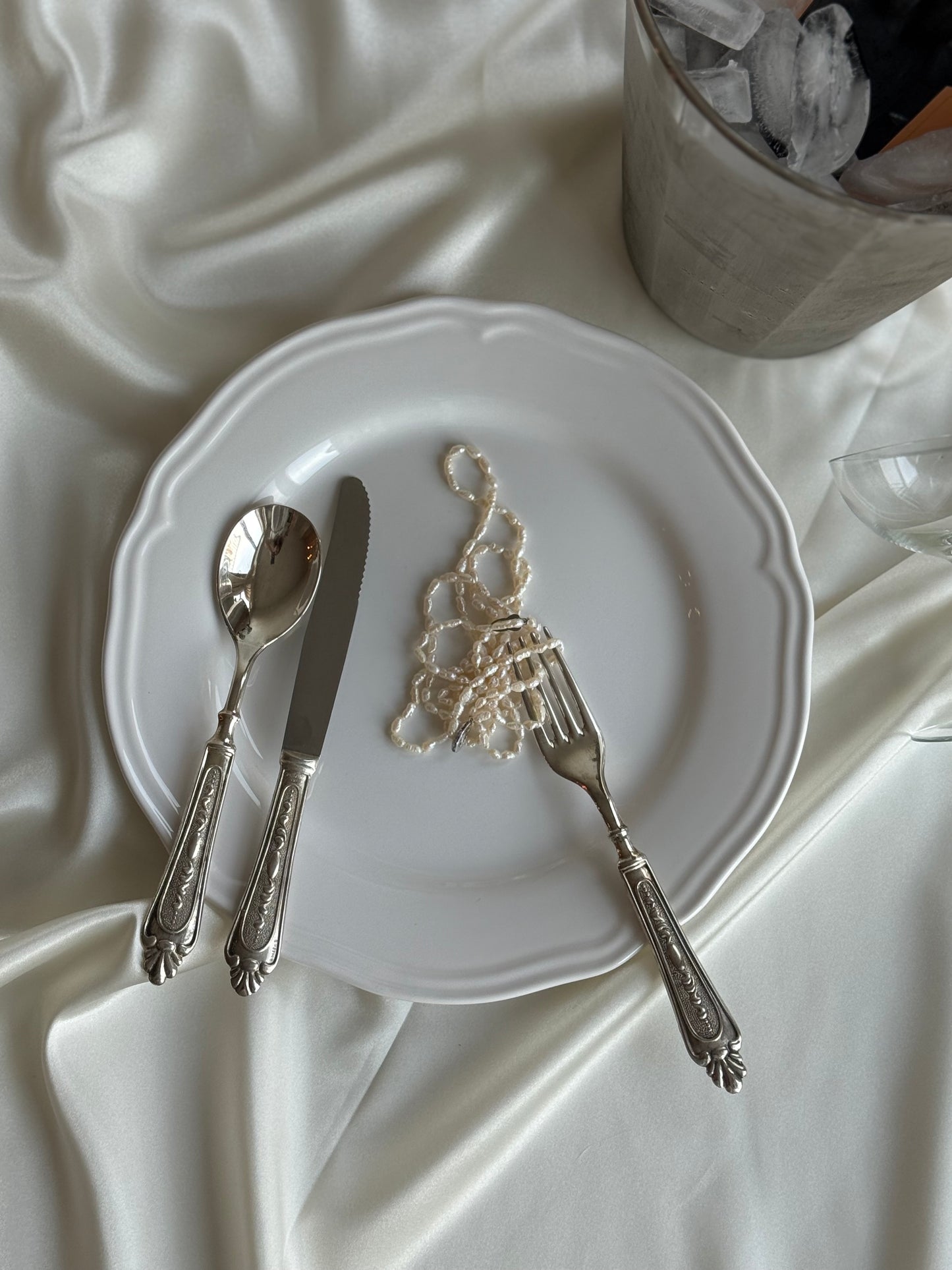 Vintage Silver-Plated Flatware Set — Made in Italy