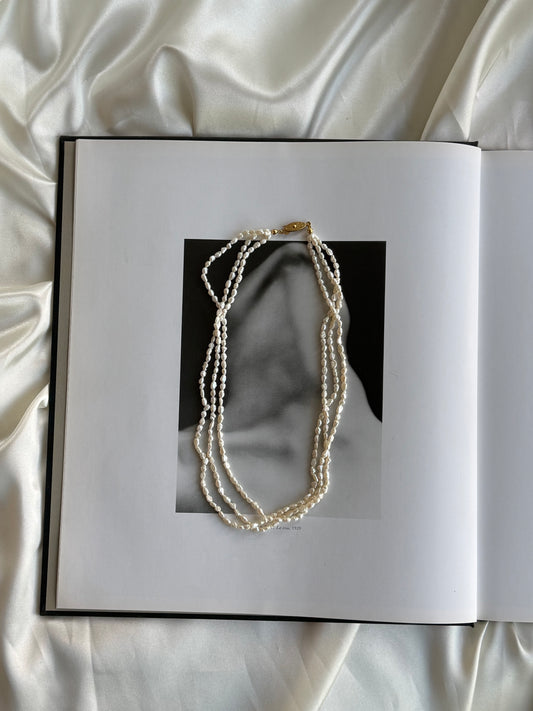 Vintage Triple-Strand Freshwater Pearl Necklace