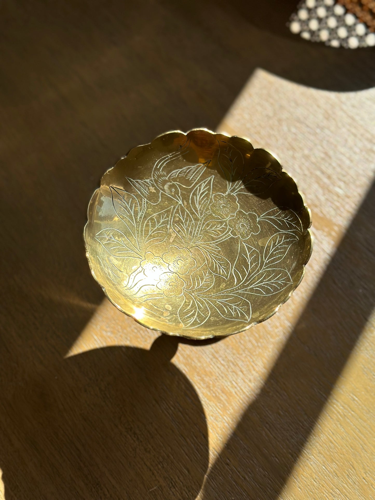 Brass pedestal dish