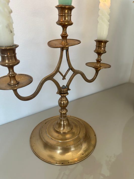 Vintage brass candelabra