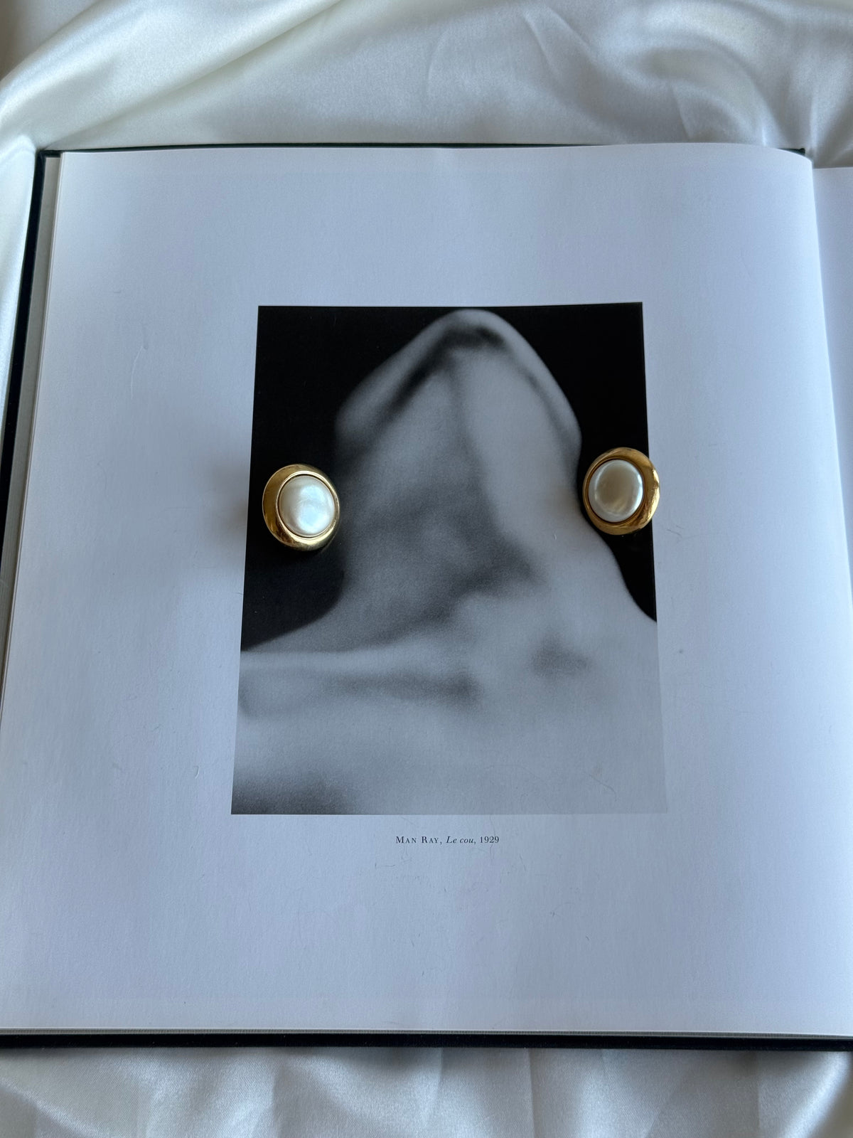 Vintage Pearl-Style Gold-Tone Stud Earrings