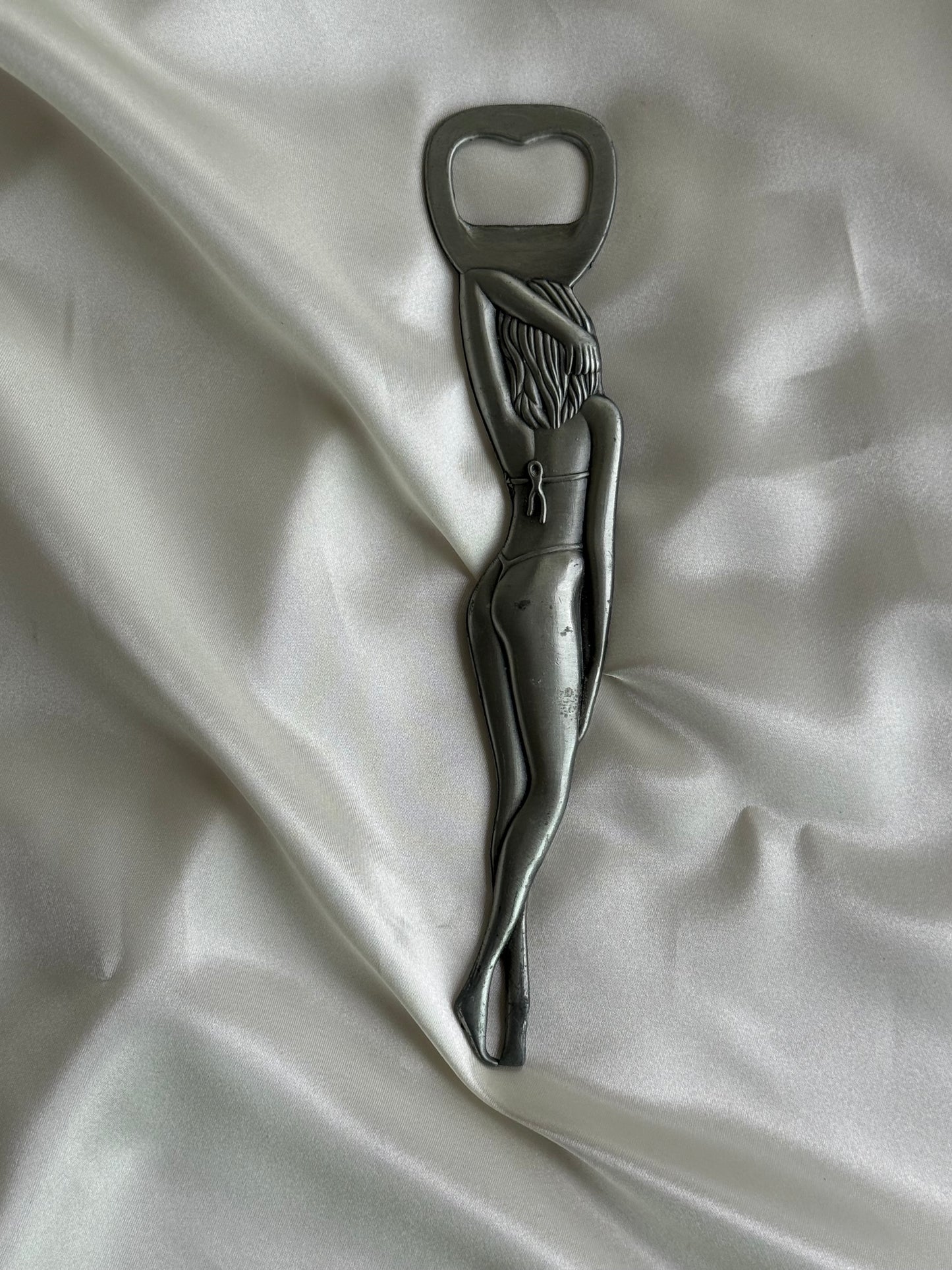 Curated Vintage Nude Silhouette Set – Modernist Tumbler & Figural Bottle Opener