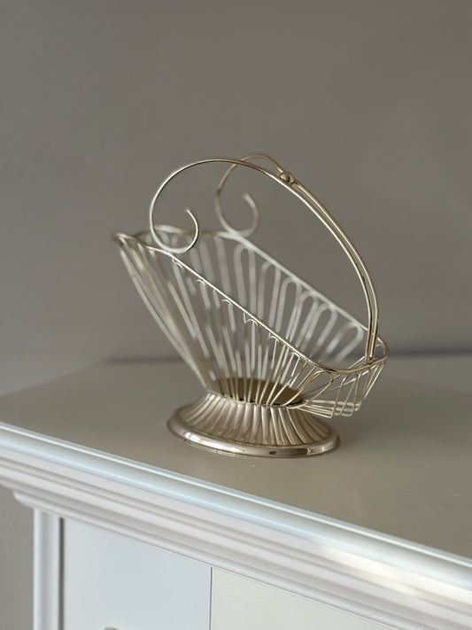 Vintage English Silver-Plated Wine Bottle Holder