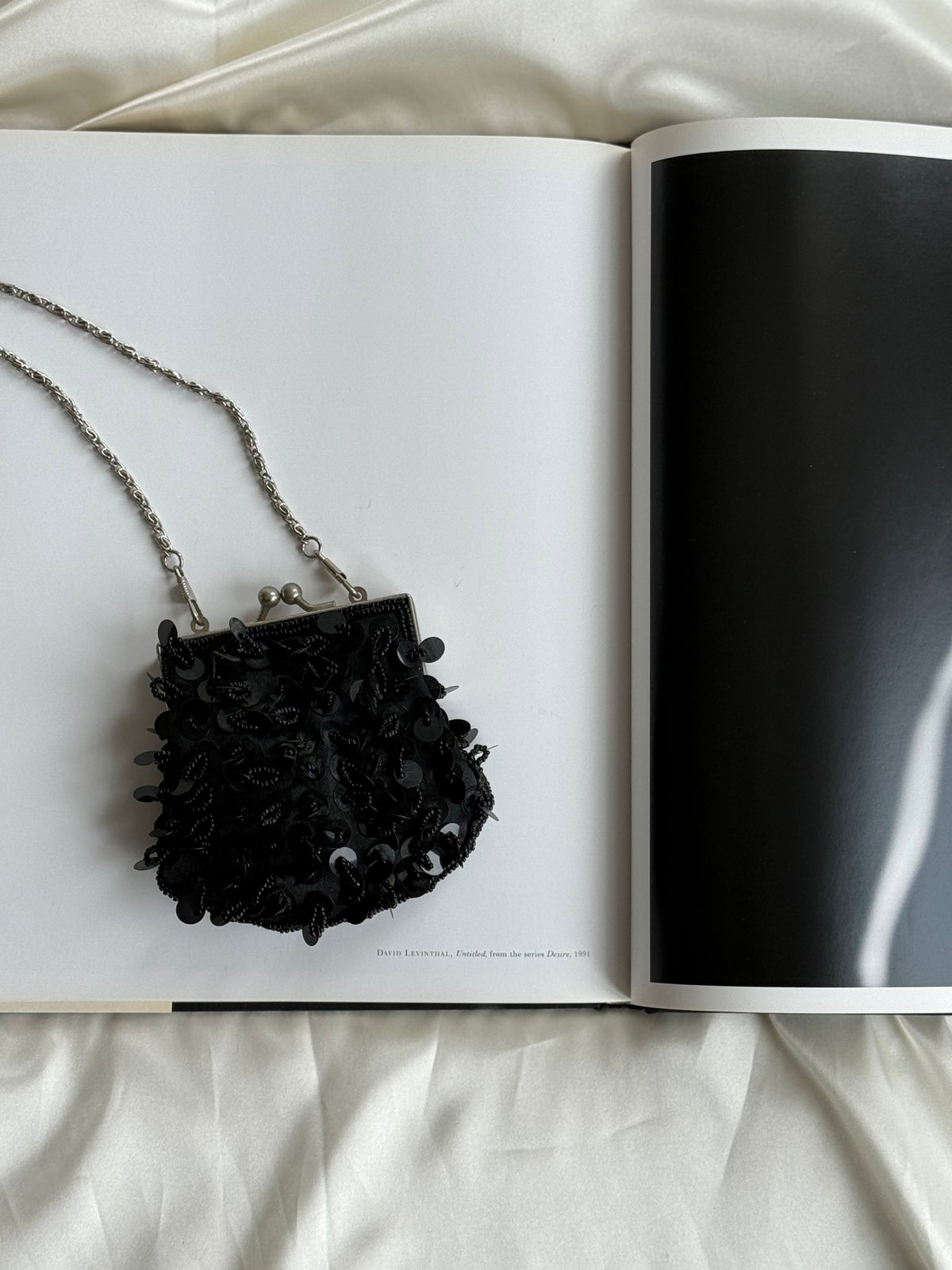 Vintage Black Sequin Mini Evening Bag