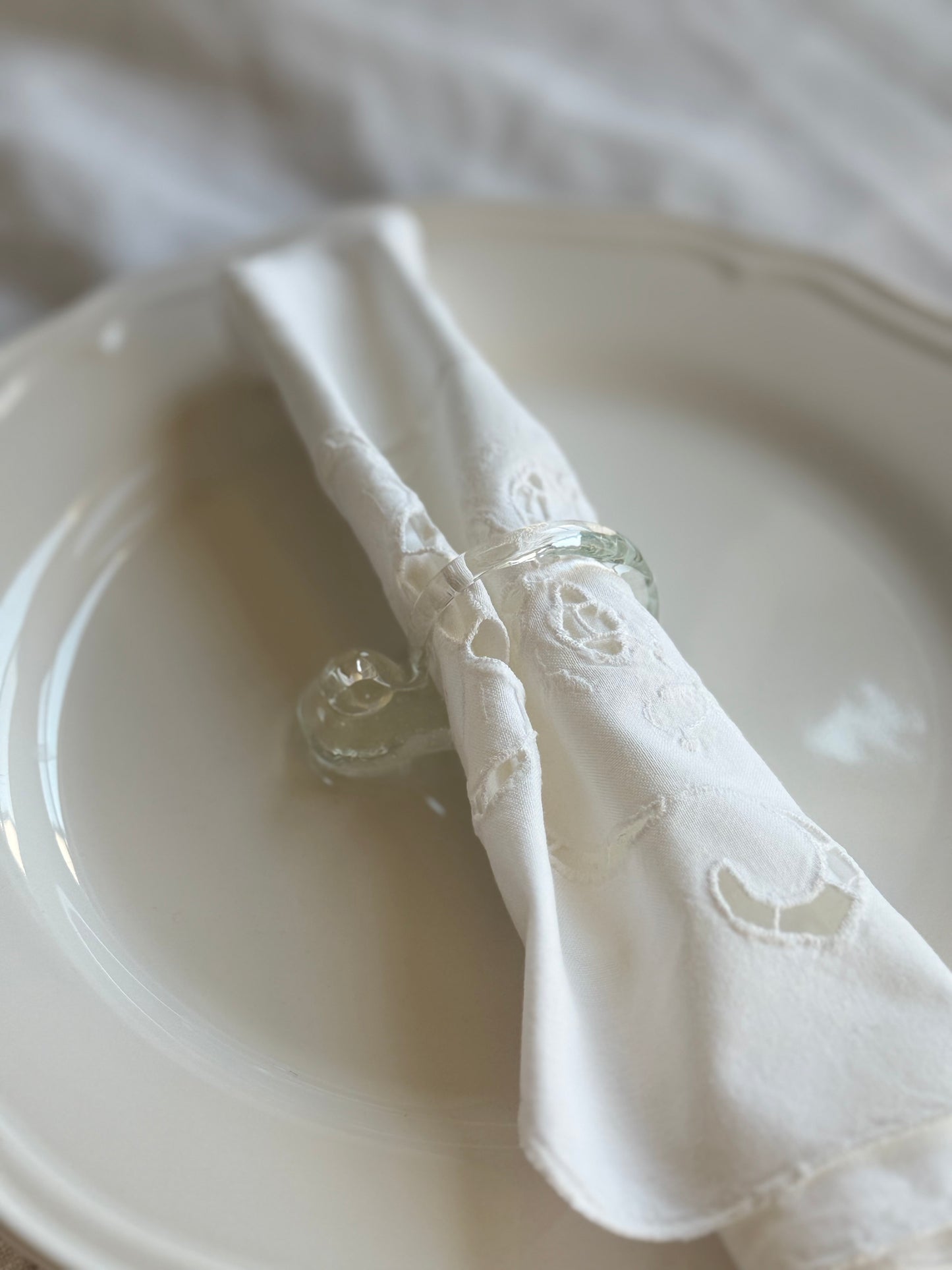 Vintage Glass Swan napkin rings