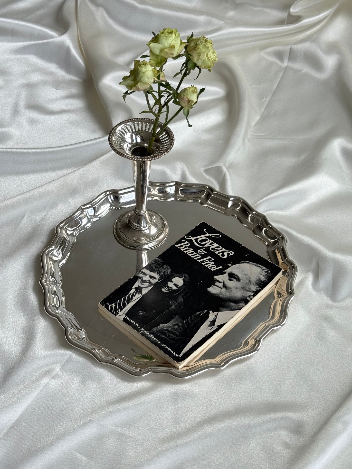English Silver-Plated Bud Vase / Candleholder
