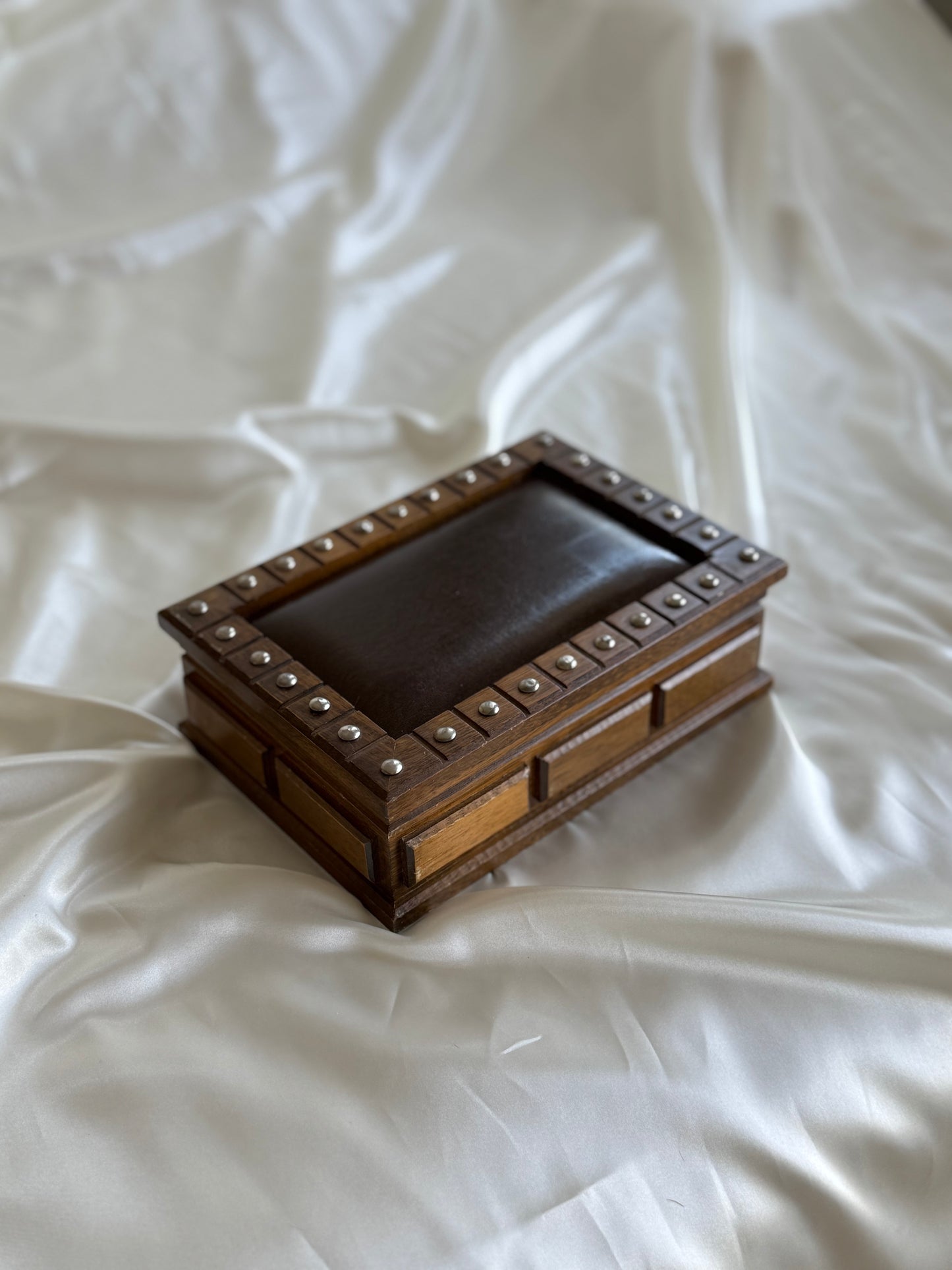 Vintage wooden jewelry box