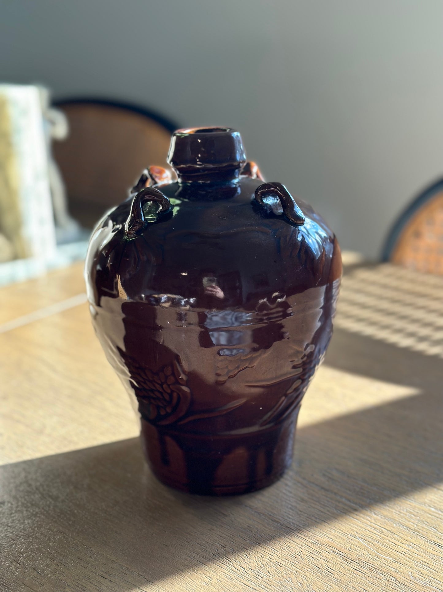 Brown glazed pottery