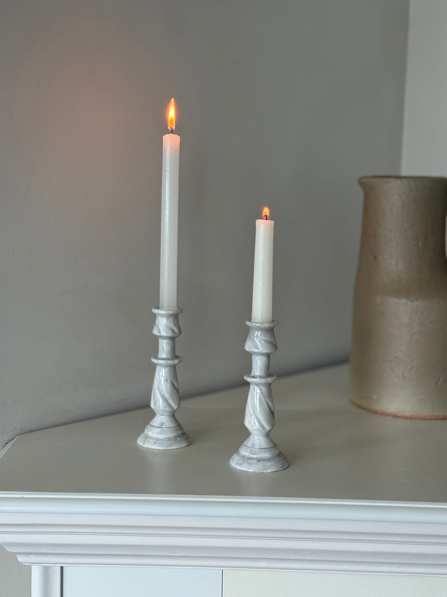 Vintage Mexican Marble Candlesticks