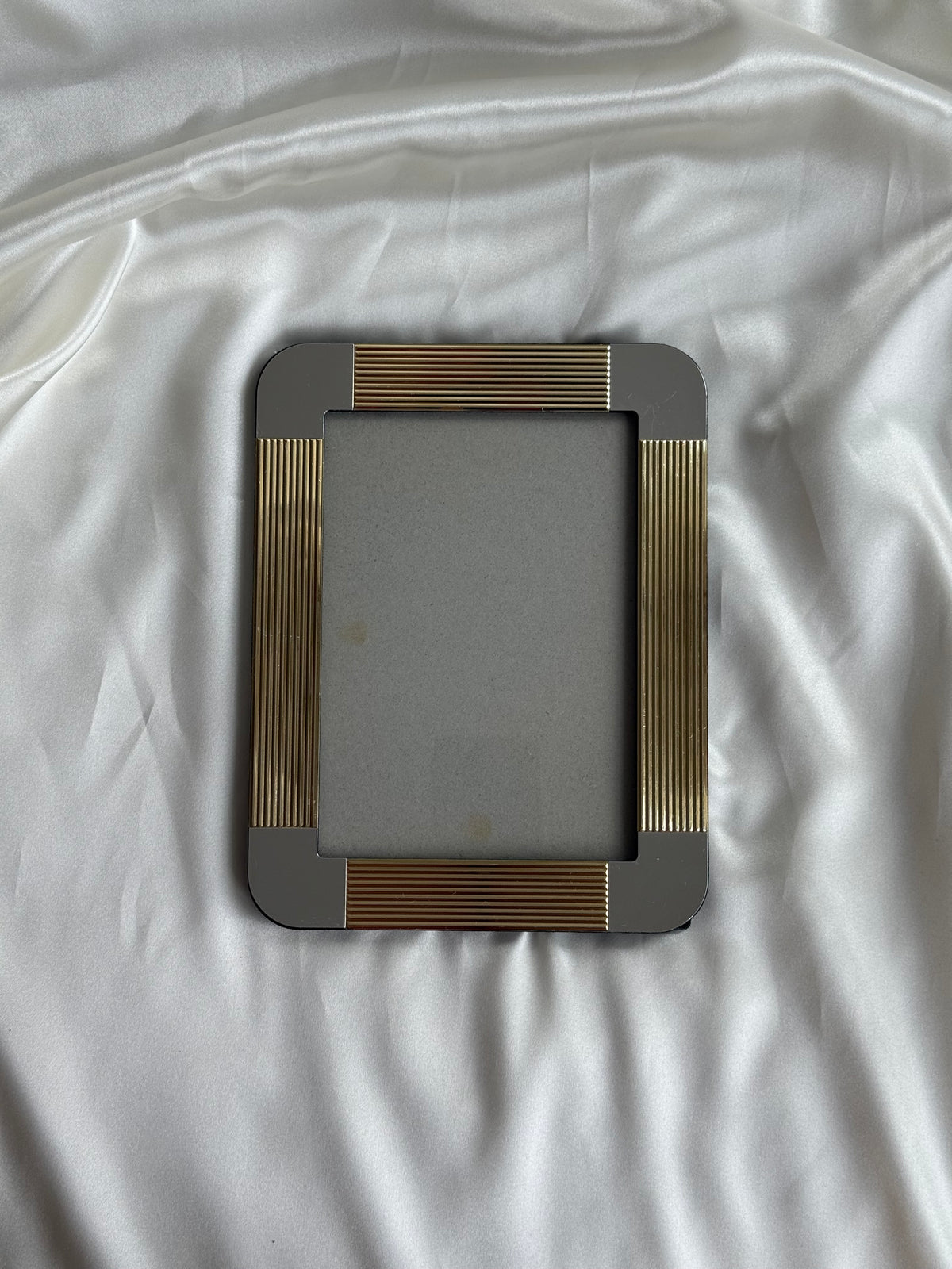 Vintage Postmodern Two-Tone Metal Picture Frame