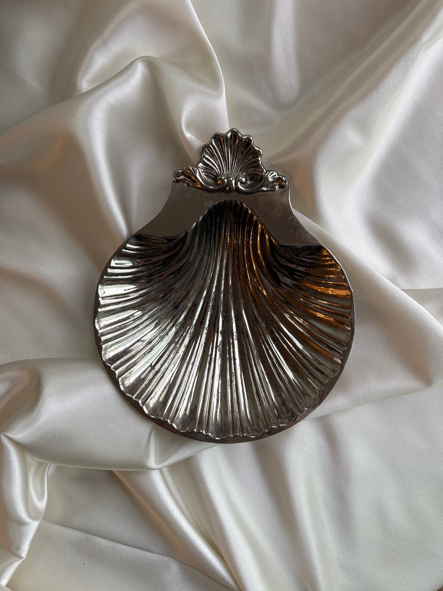 Silver-Plated Shell Catchall Dish