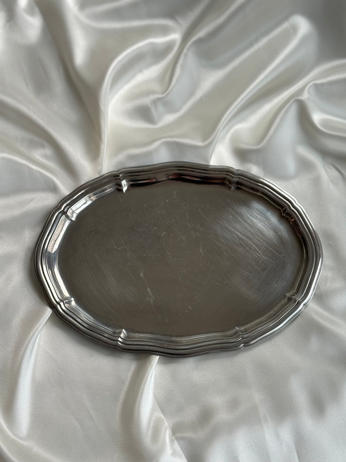 Vintage Superomatic Stainless Steel Serving Tray — Made in Italy
