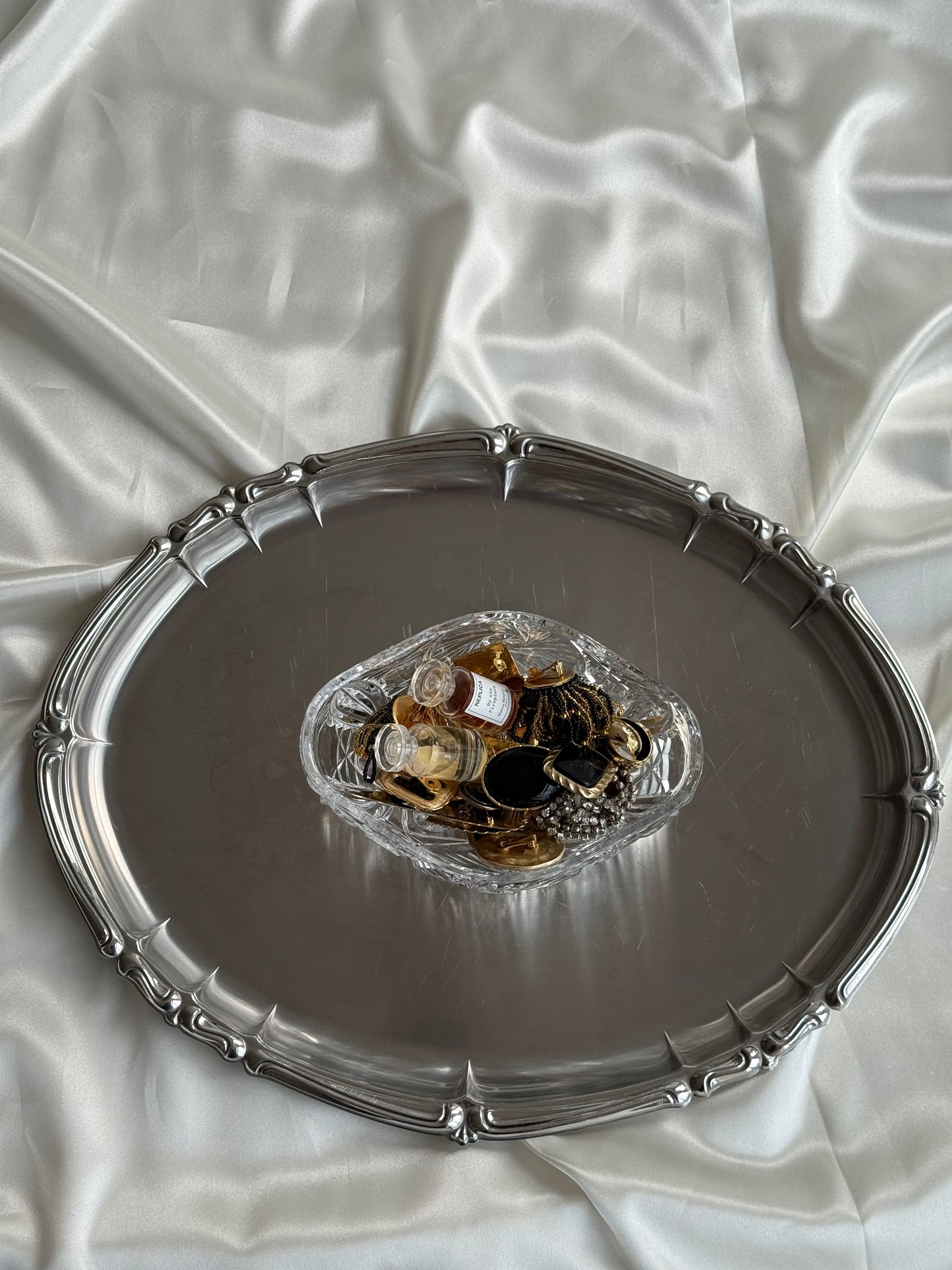 Vintage Crystal Footed Bowl