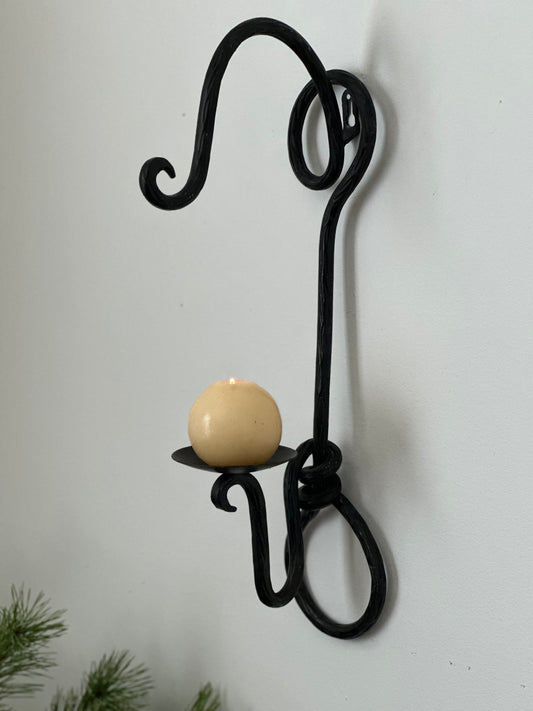 Rope look sconce candleholder