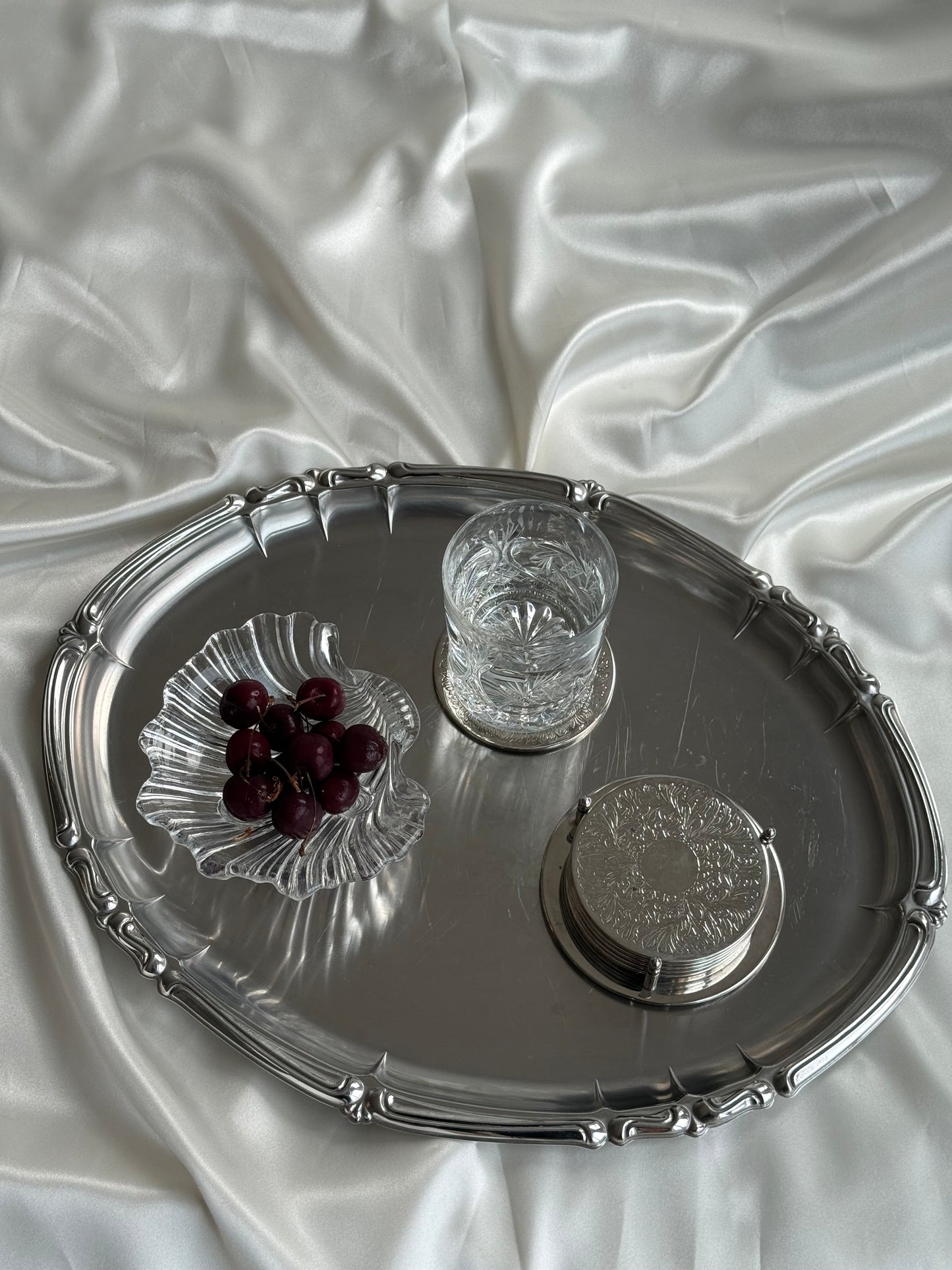Vintage Alessi Stainless Steel Serving Tray — Italy