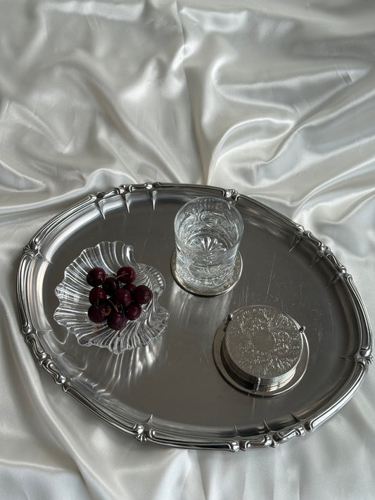 Vintage Alessi Stainless Steel Serving Tray — Italy