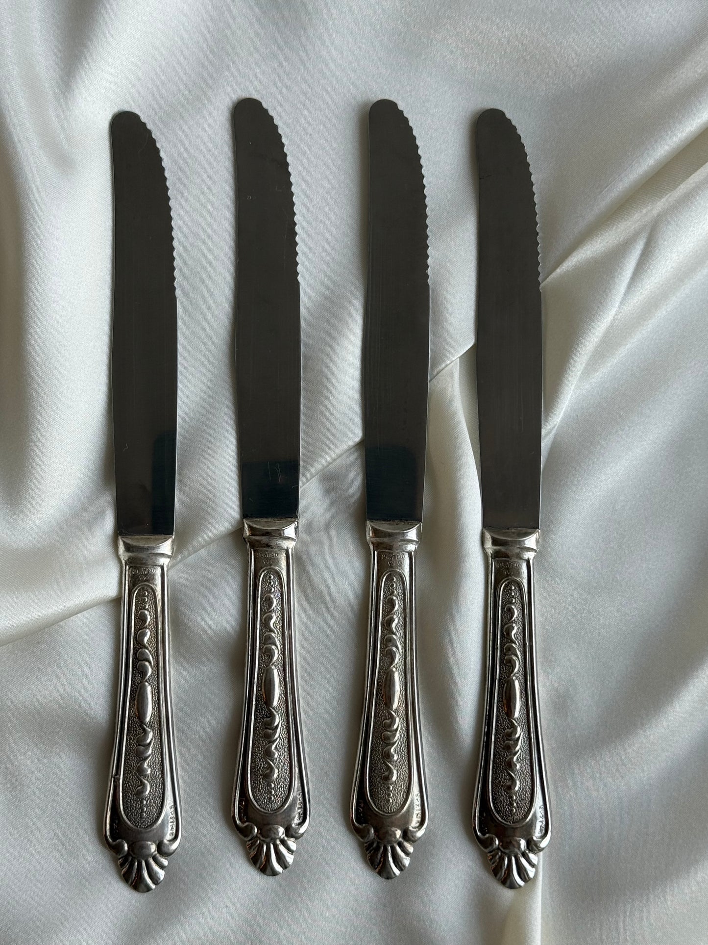 Vintage Silver-Plated Flatware Set — Made in Italy
