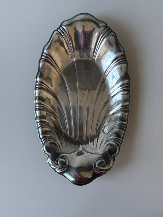 Vintage Silver-Plated Shell Dish