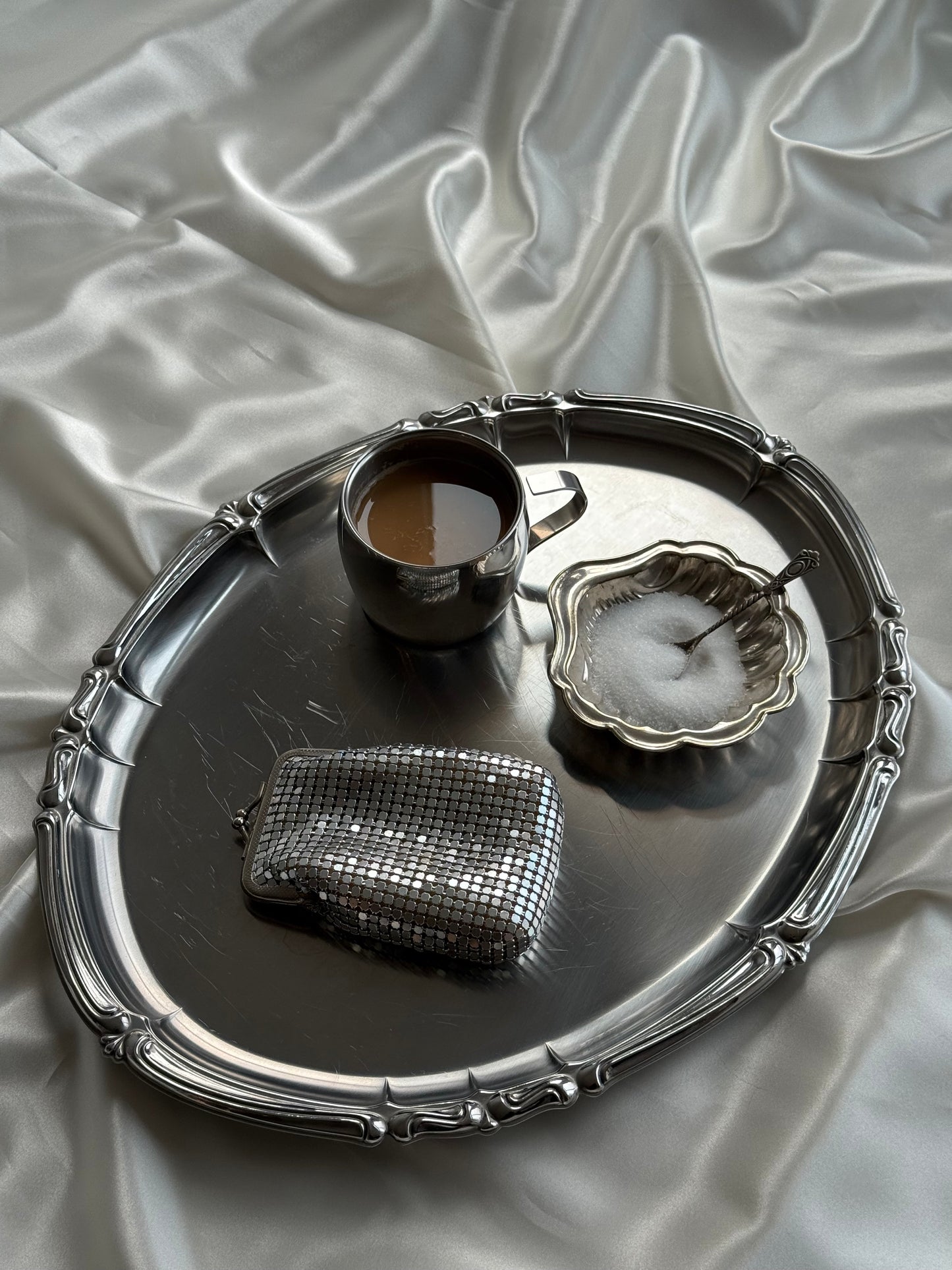 Vintage Alessi Stainless Steel Serving Tray — Italy