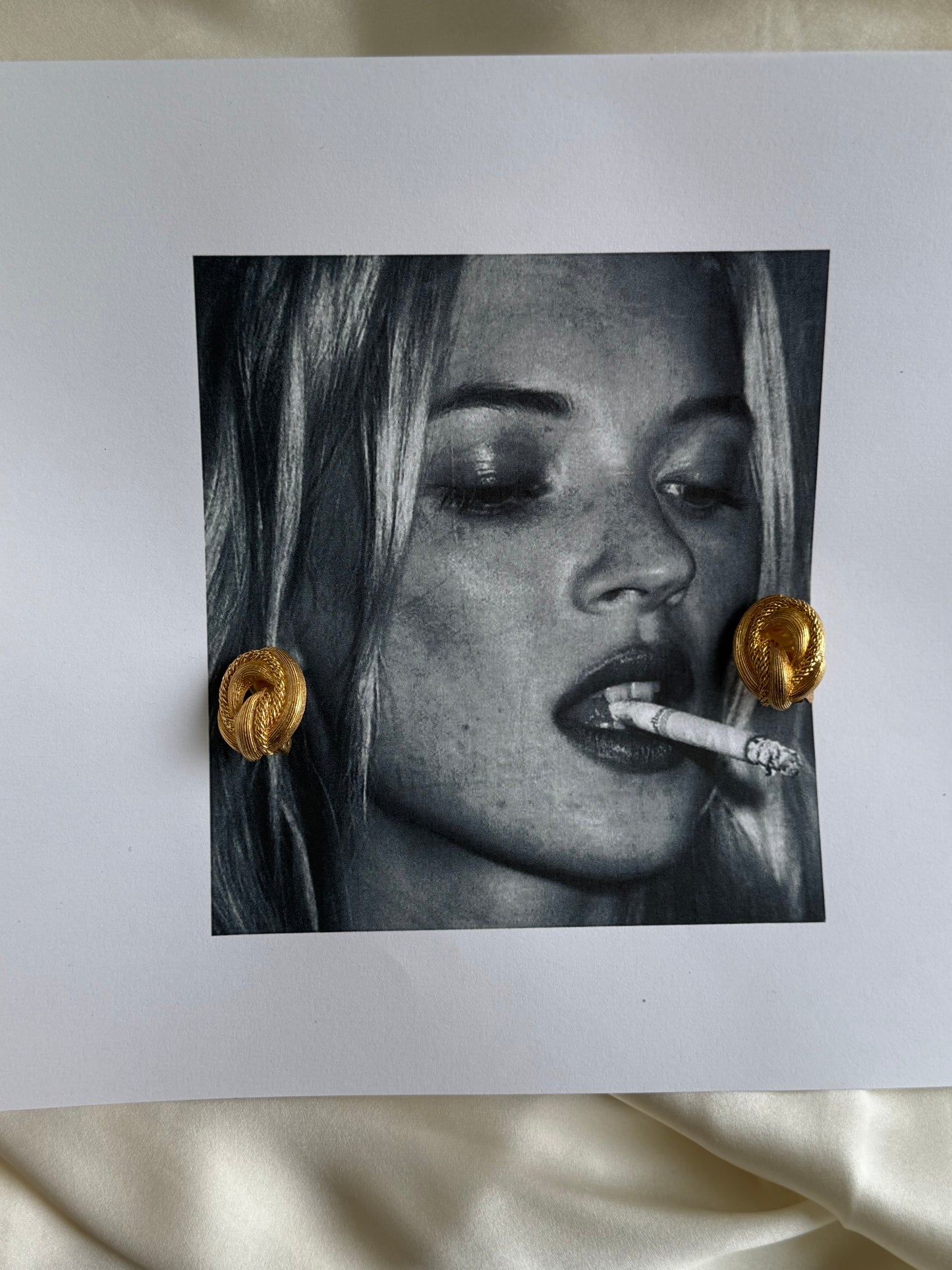 Vintage Christian Dior gold-toned clip-on earrings