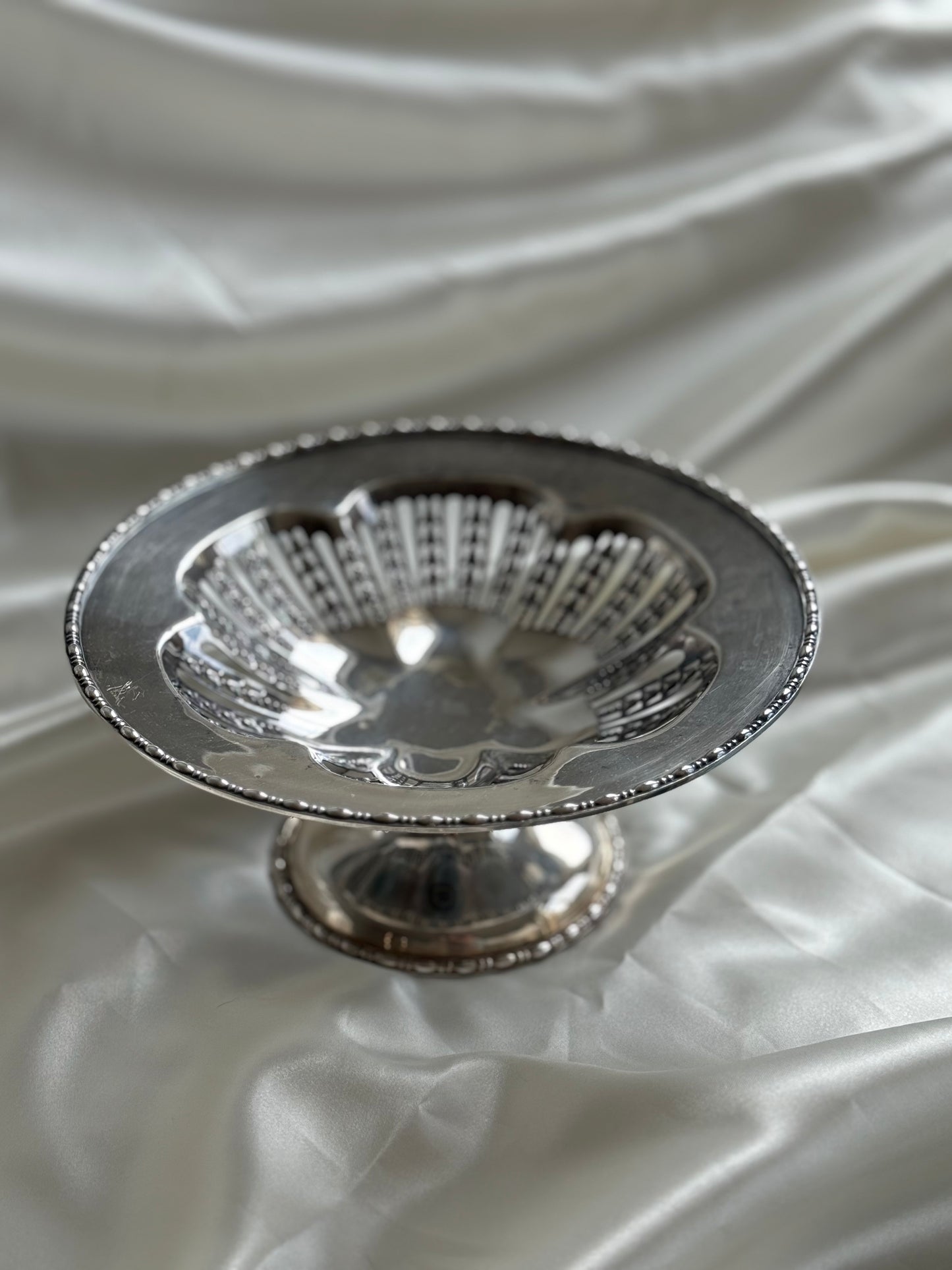 Vintage Silver-Plated Pedestal Compote Bowl
