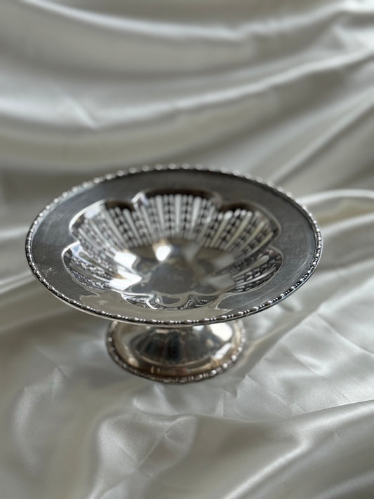 Vintage Silver-Plated Pedestal Compote Bowl