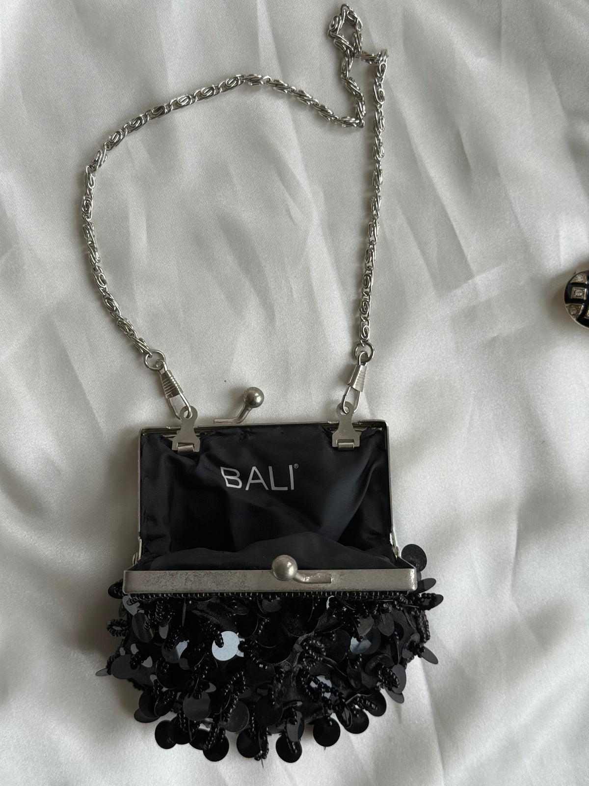Vintage Black Sequin Mini Evening Bag