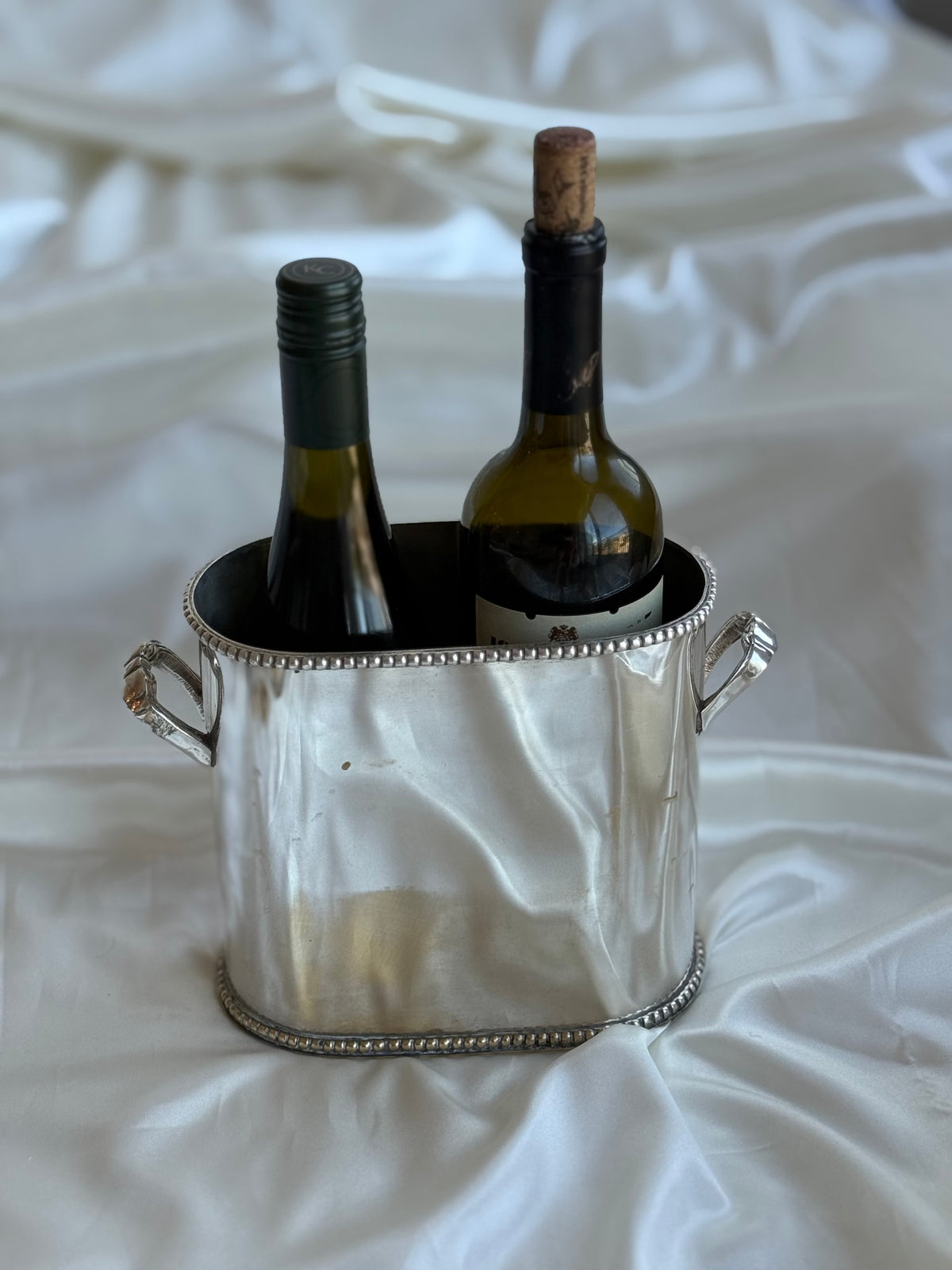 Vintage Silver-Plated Double Wine Cooler