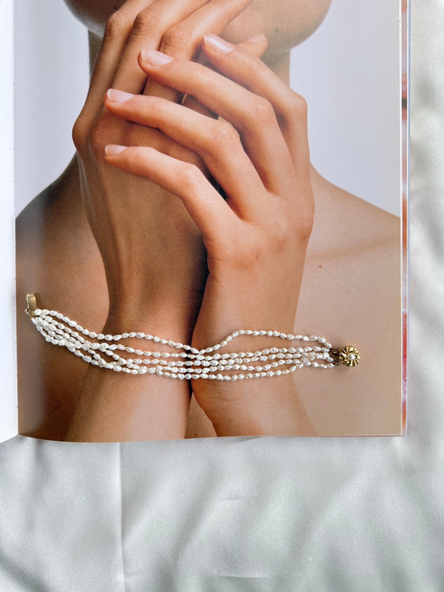 Vintage Multi-Strand Freshwater Pearl Bracelet