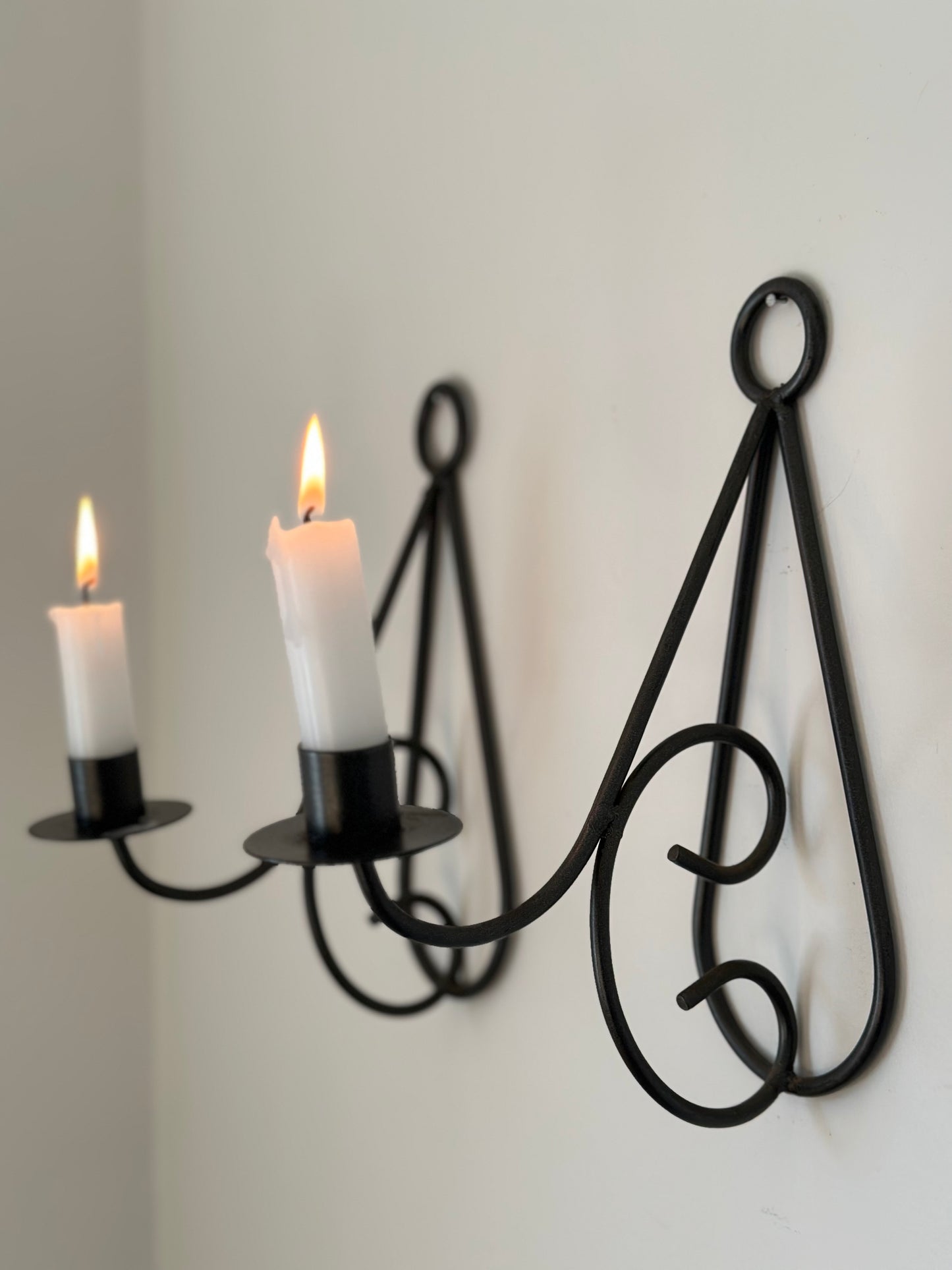 Metal wall candleholders