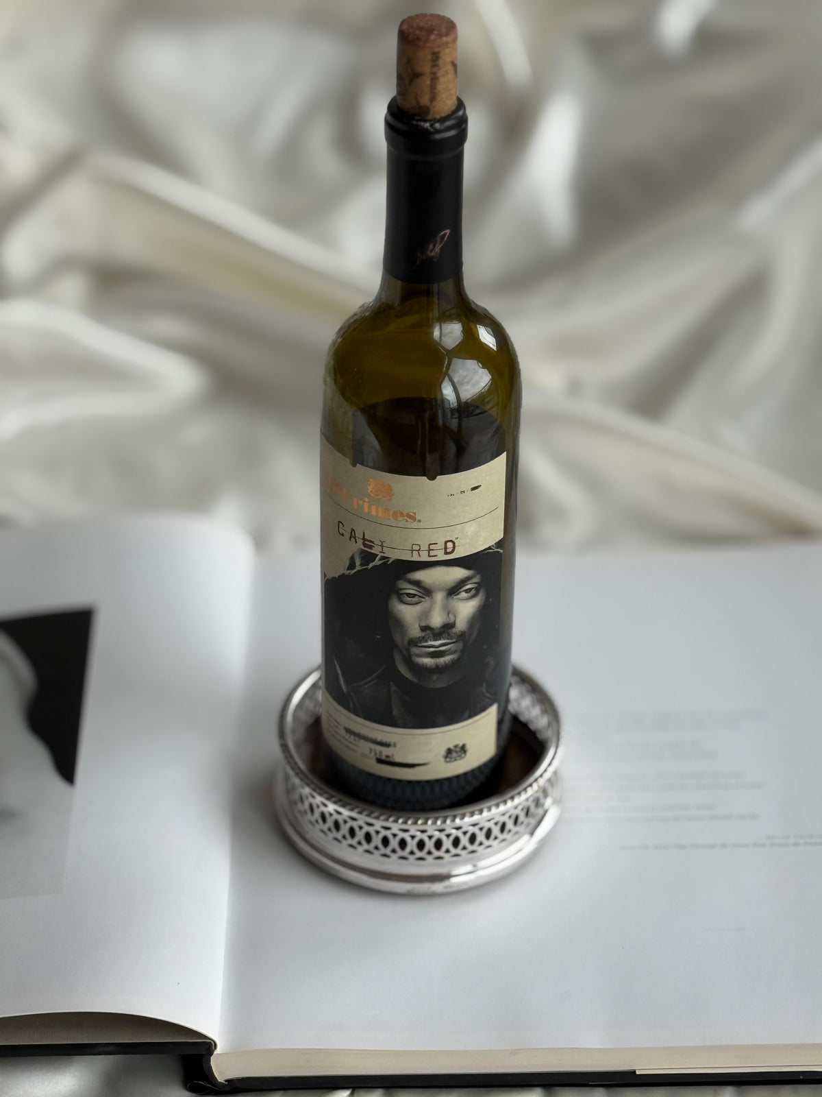 Vintage English Silver-Plated Wine Bottle Coaster