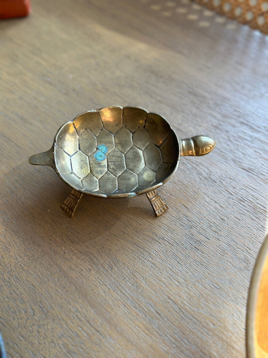 Vintage brass turtle