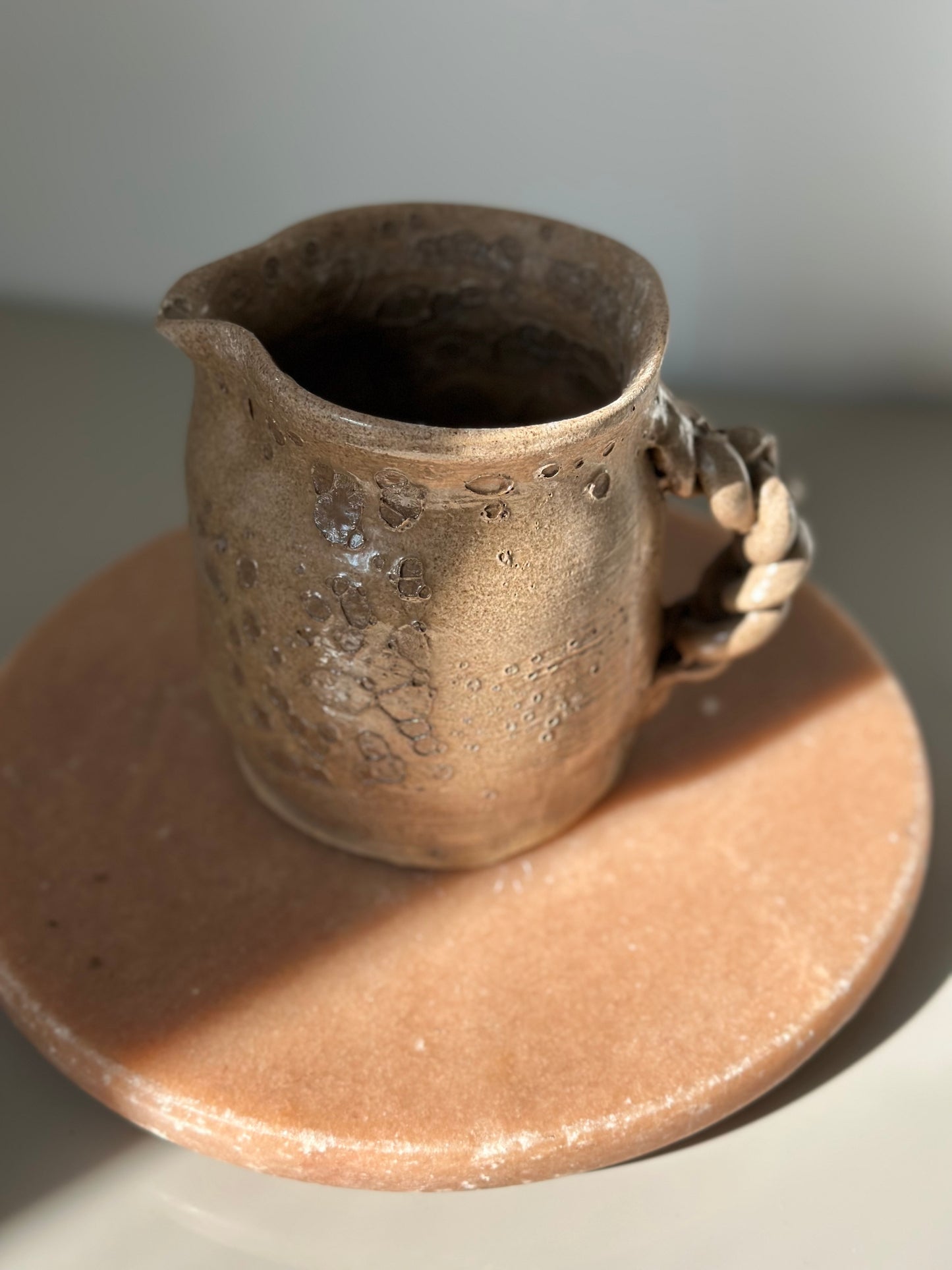 Handcrafted ceramic pitcher